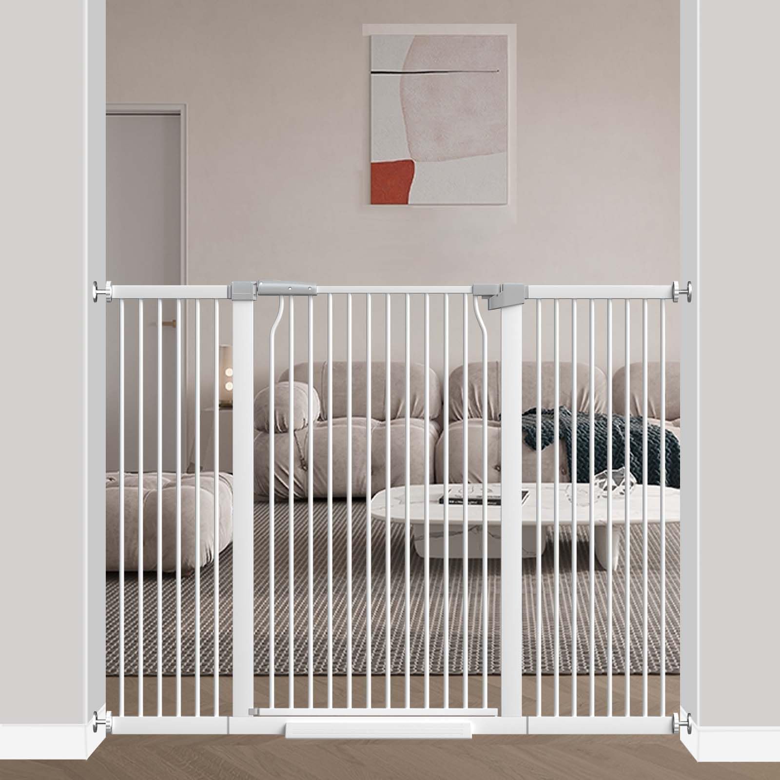 Frail 40.5 '' Extra Tall Baby & Pet Gate, 54.8 ''-57.4 '' Wide, White