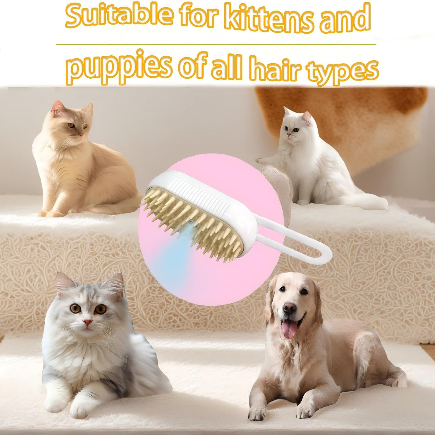 Cat Brush For Shedding, Brush For Cats And Dogs, Massage, Cleaning, Shedding, Dog Hair Removal Comb