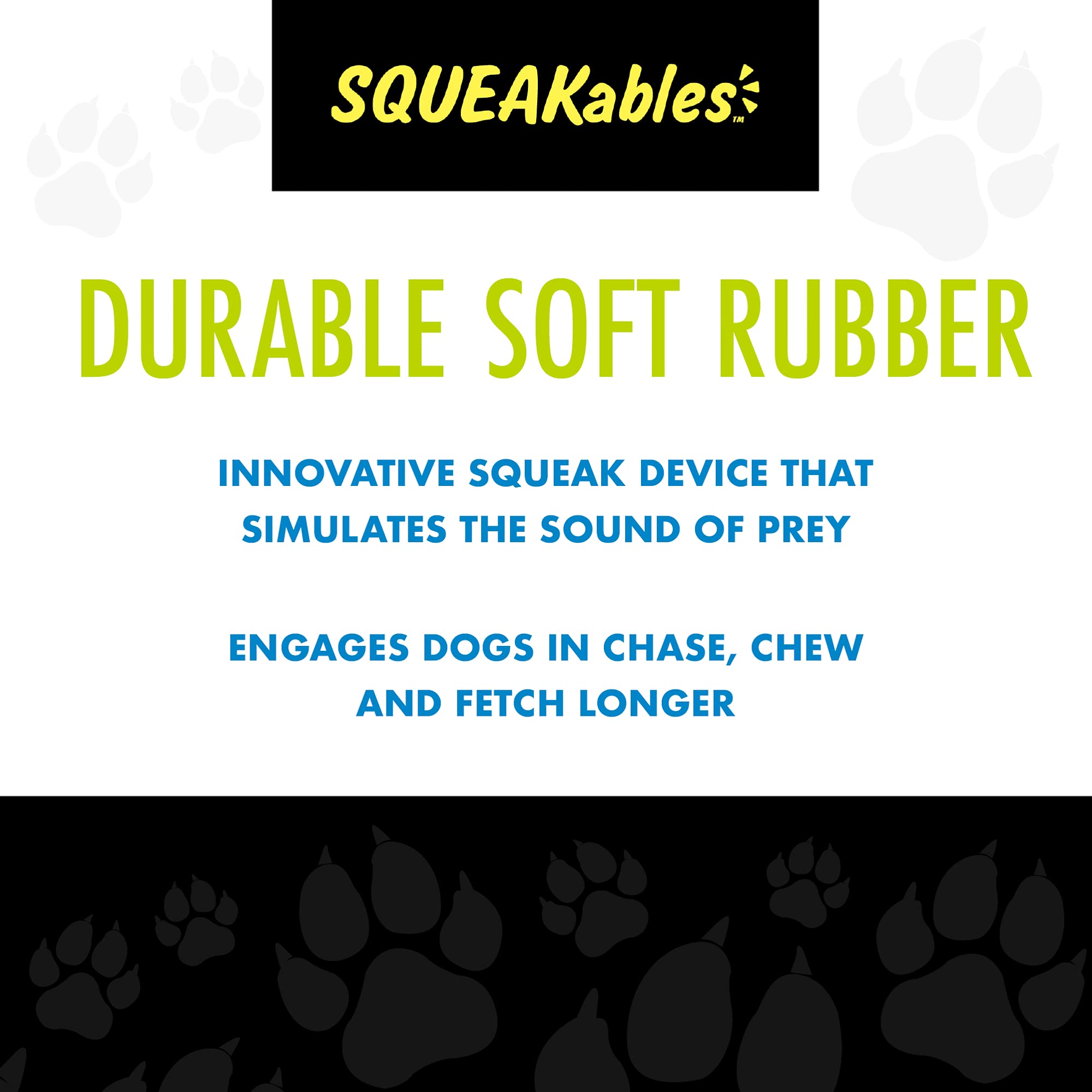 Hero Squeakables Kettle Ball, Dog Toys, Puppy Toys, Pet Toys, Medium, 5 Inches (Blue)