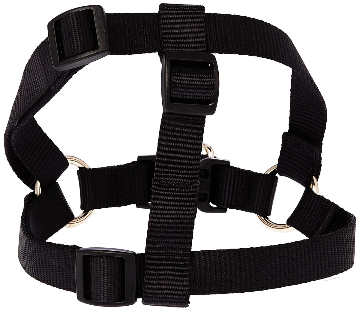 LupinePet Basics 3/4&quot; Black 15-21&quot; Step In Harness for Small Dogs