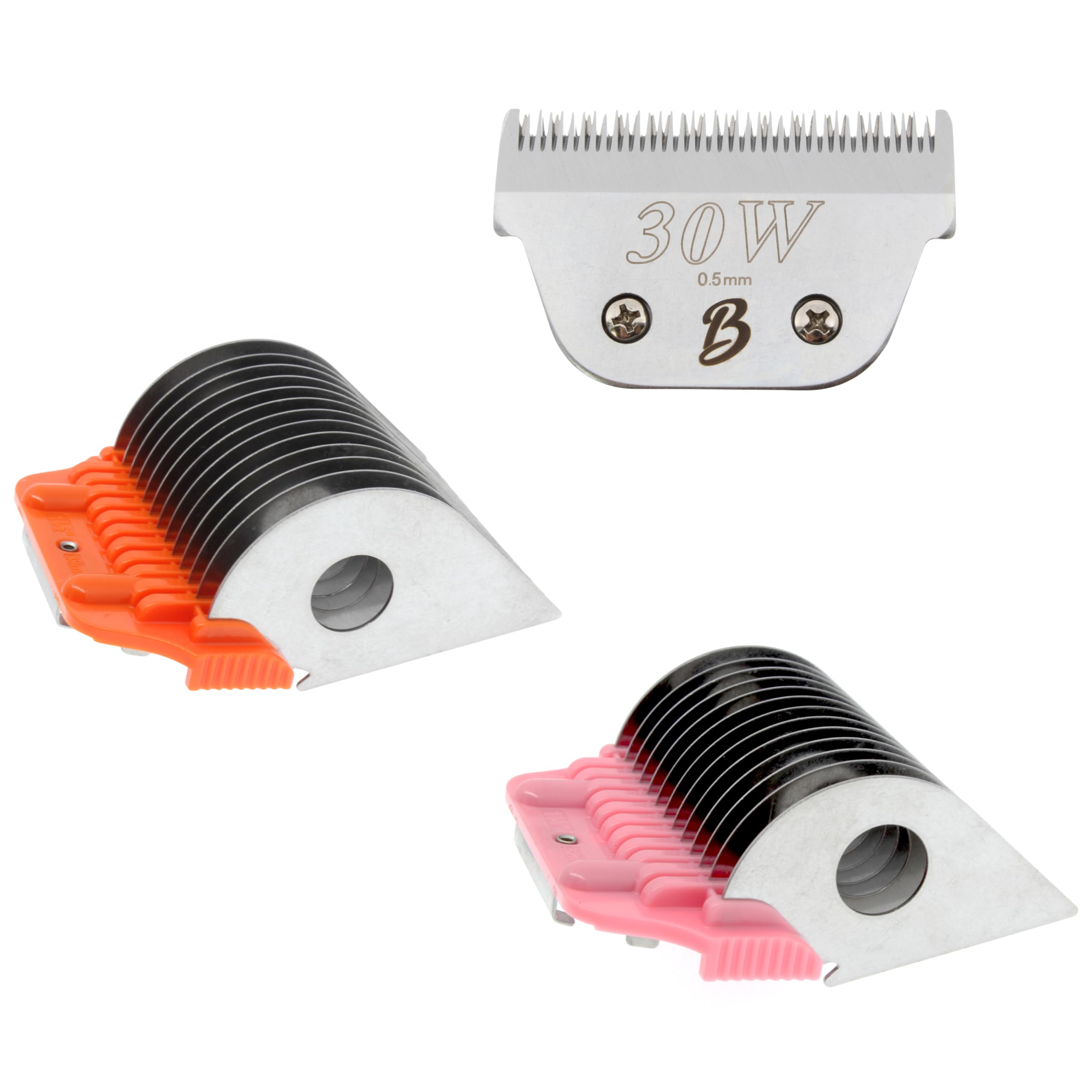 Bucchelli 30 Wide Blade & 32Mm 38Mm Wide Clipper Guard Attachment Set For A5 Series Clippers| Stainless Steel Blade For Professi