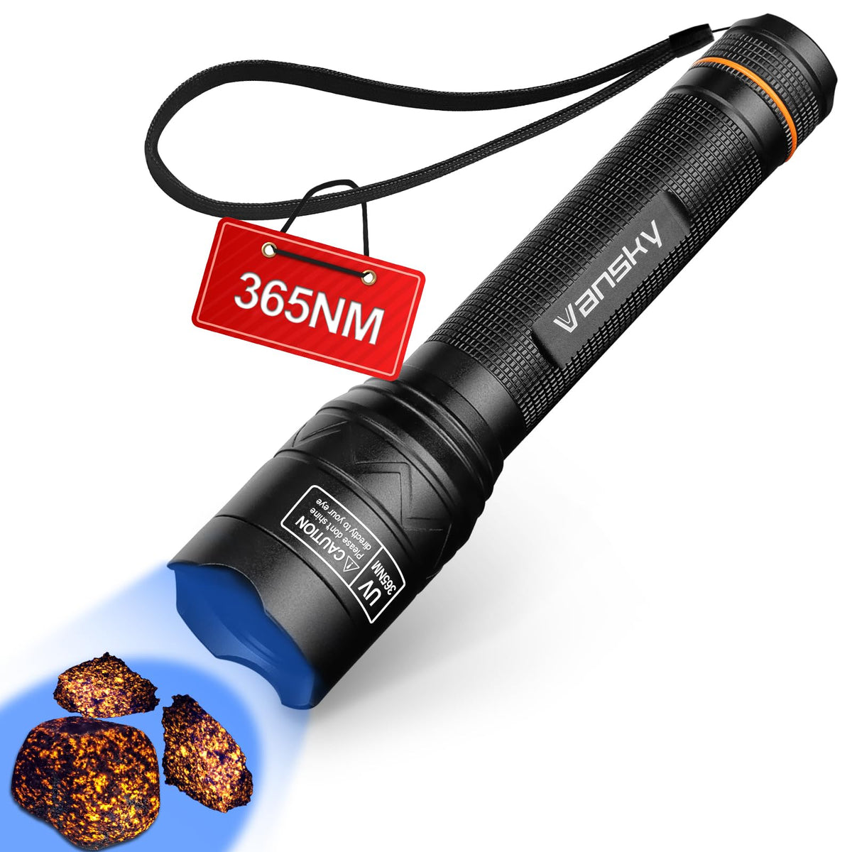 Vansky X7 Pro 365Nm Uv Light Blacklight Flashlights: Led Black Light Flashlite Professional Ultraviolet Flashlight Pet Urine Det
