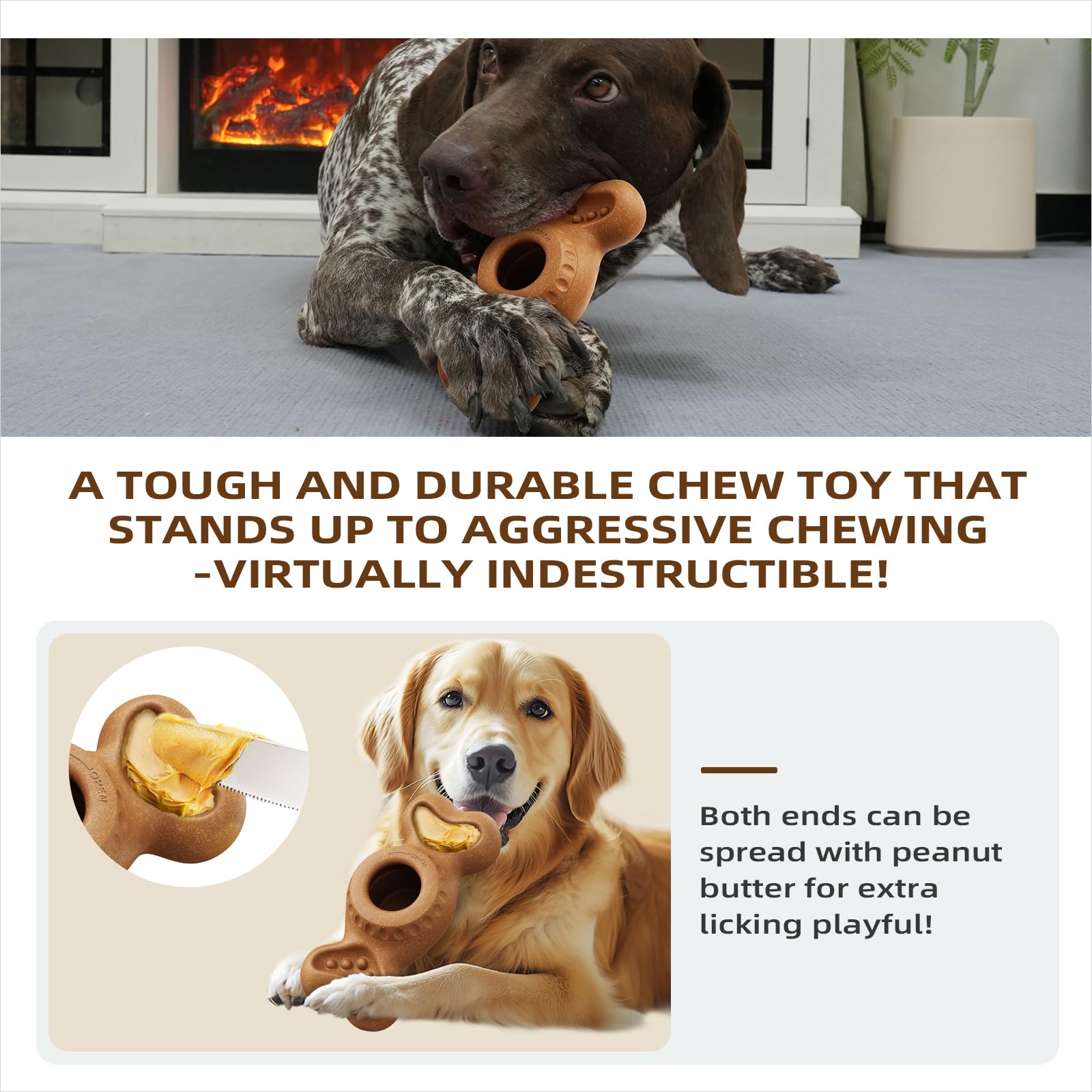 Dog Frozen Treat Toys to Keep Them Busy - Interactive Dog Puzzle Toys with Frozen Mold, Indestructible Aggressive Chew Toys for