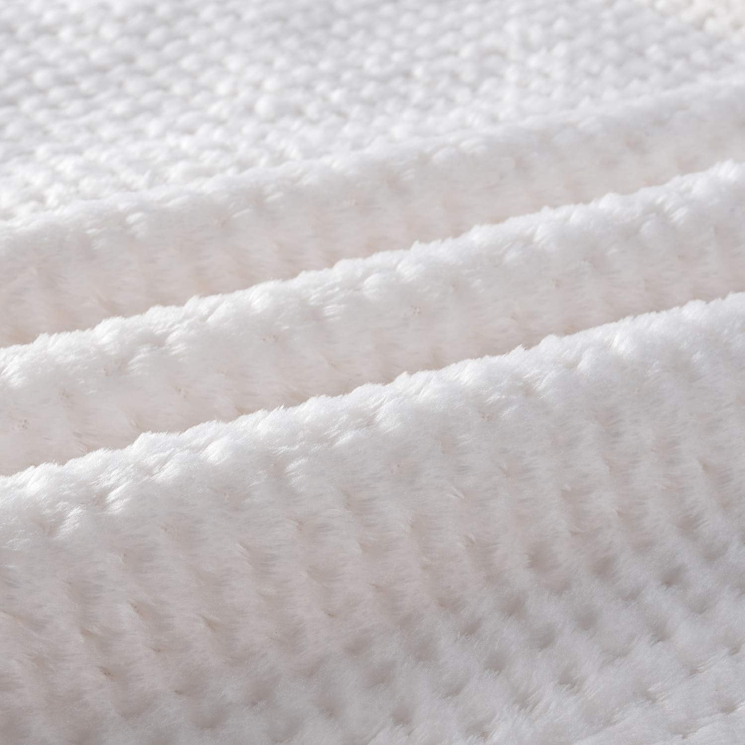 Warm Soft Fuzzy Dog Or Cat Blanket, Plush Fleece Throws For Puppy, Kitten, Medium, Large Dogs - Ivory (L/40'' X 48'')