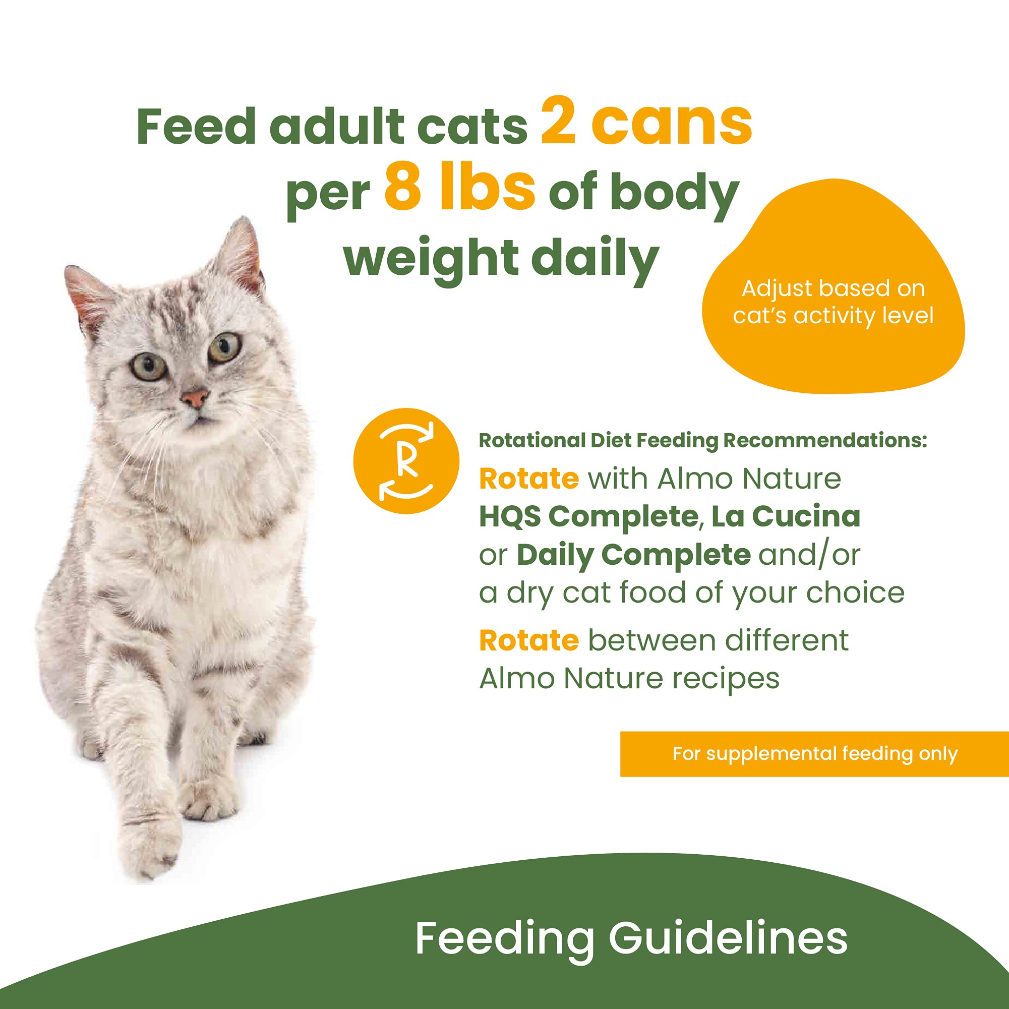 almo nature HQS Natural Chicken Drumstick Grain Free, Additive Free, Adult Cat Canned Wet Food, Shredded
