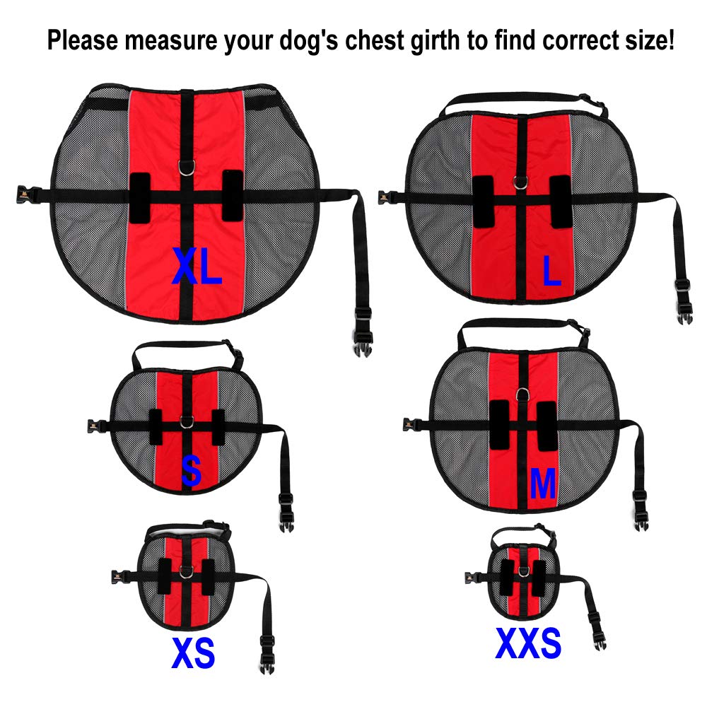 Plutus Pet Service Dog Vest With 2 Removable Patches, Light Weight And Breathable Mesh Service Animal Harness,Perfect For Summer And Hot Days,Red,Xl,Girth 31.5-39'