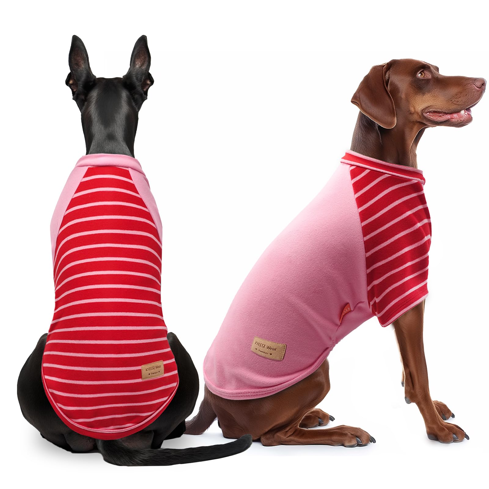 Kyeese 2Pack Dog Sweaters Stretchy Fleece Dog Sweater Dog Coats Large Dog Sweater Dog Clothes Soft Dog Sweater Large Size Dog Do