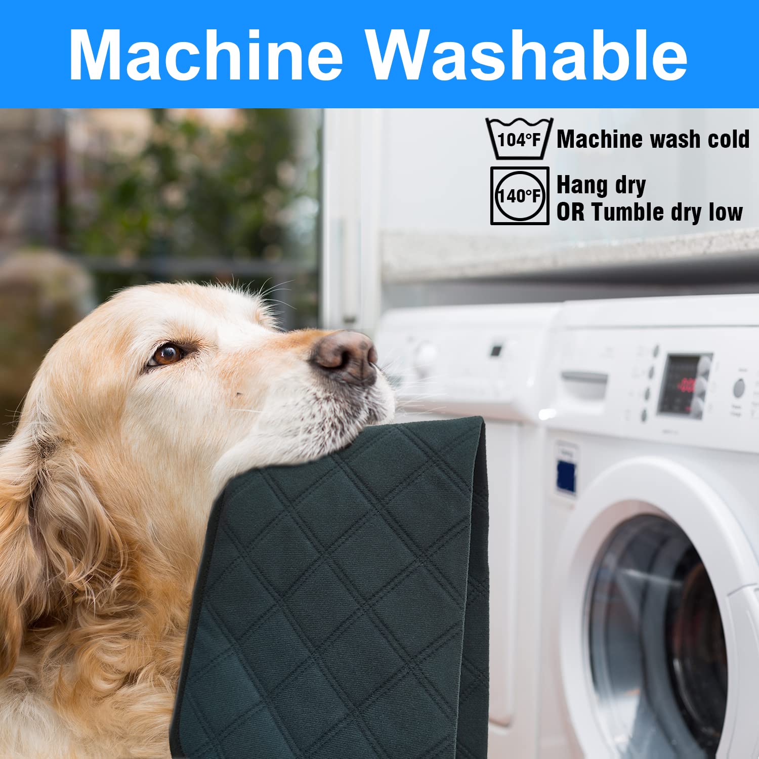 Rioussi Washable Pee Pads For Dogs, Reusable, Absorbent, Leakproof, Non Slip Pet Puppy Pads For Potty Training. Dark Gray, 24X36