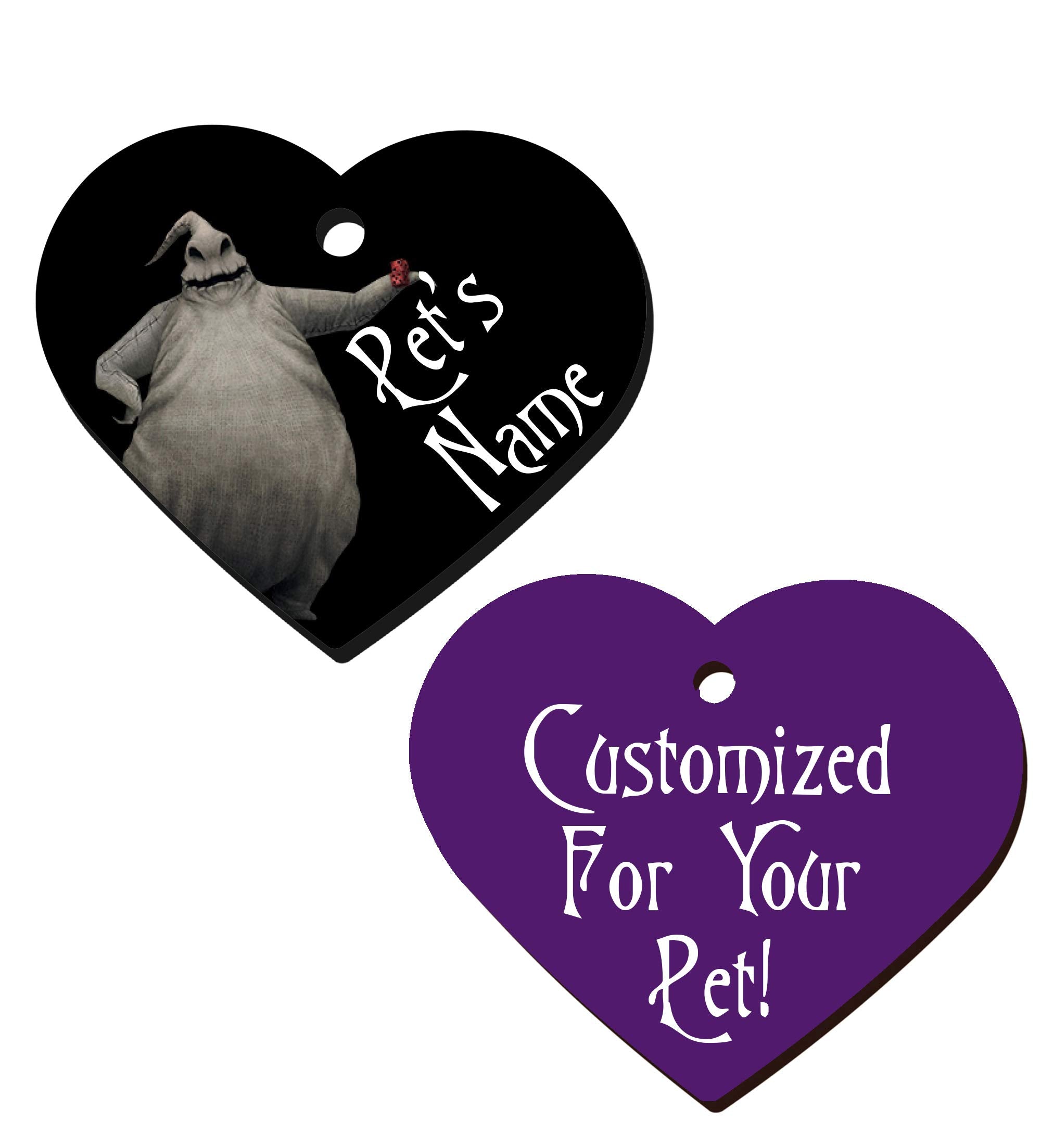 Udesignusa Double Sided Pet Id Tags For Dogs & Cats Personalized Heart Shaped