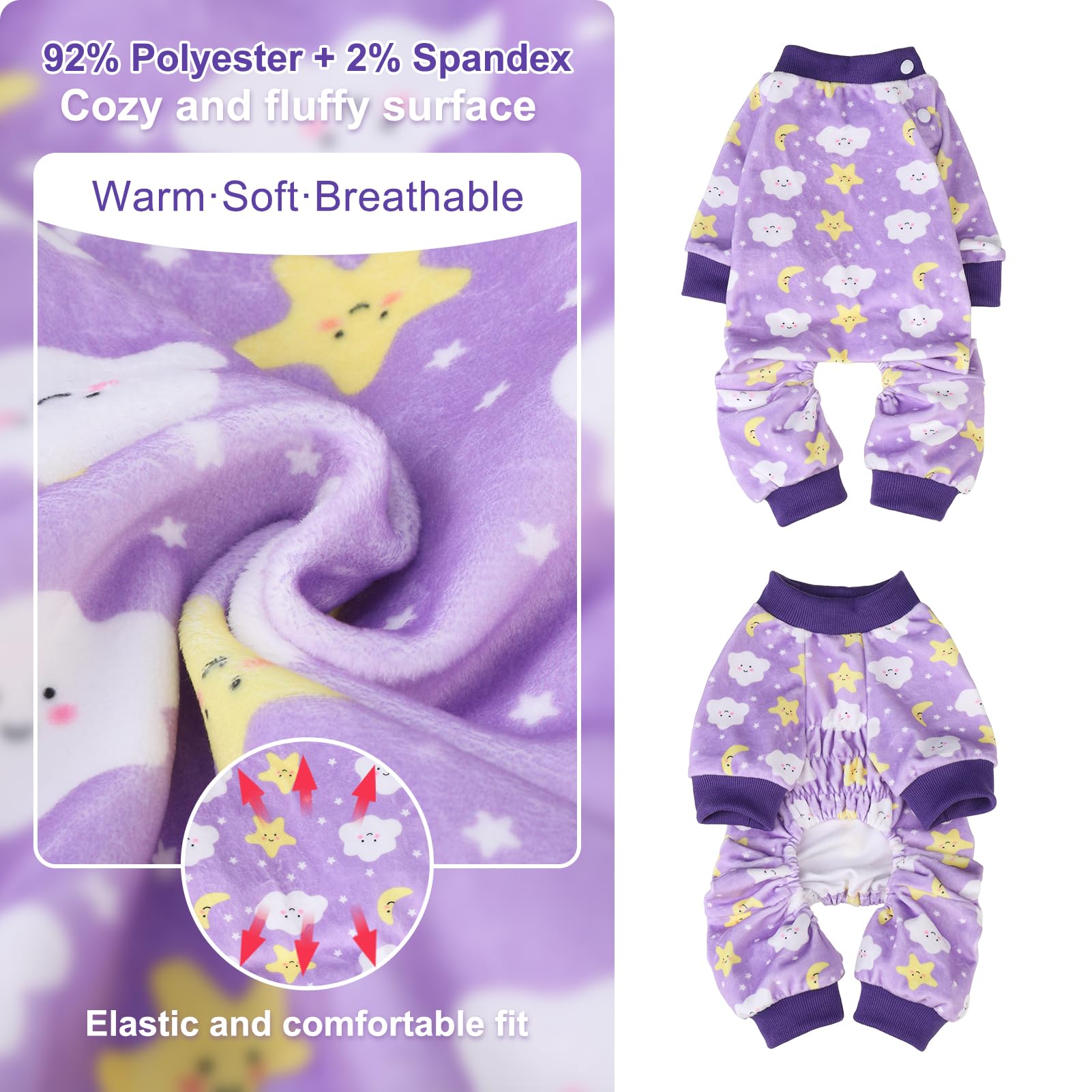 Beautyzoo Dog Pajamas Large Sized Dog, Summer Doggie Pajamas For Boy Girl, Soft Strechy Cotton Puppy Pjs Jammies Onesies For Men