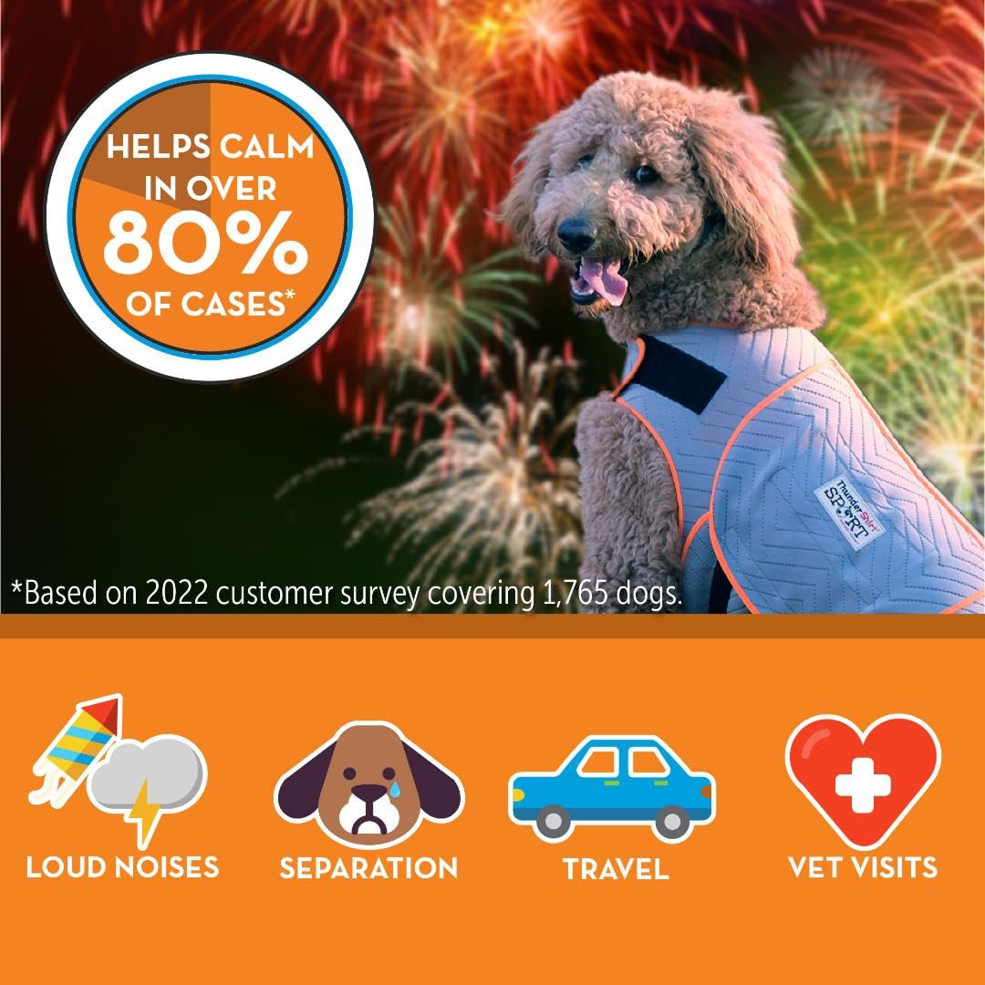 Thundershirt For Dogs, Large, Platinum Sport - Dog Anxiety Relief Calming Vest