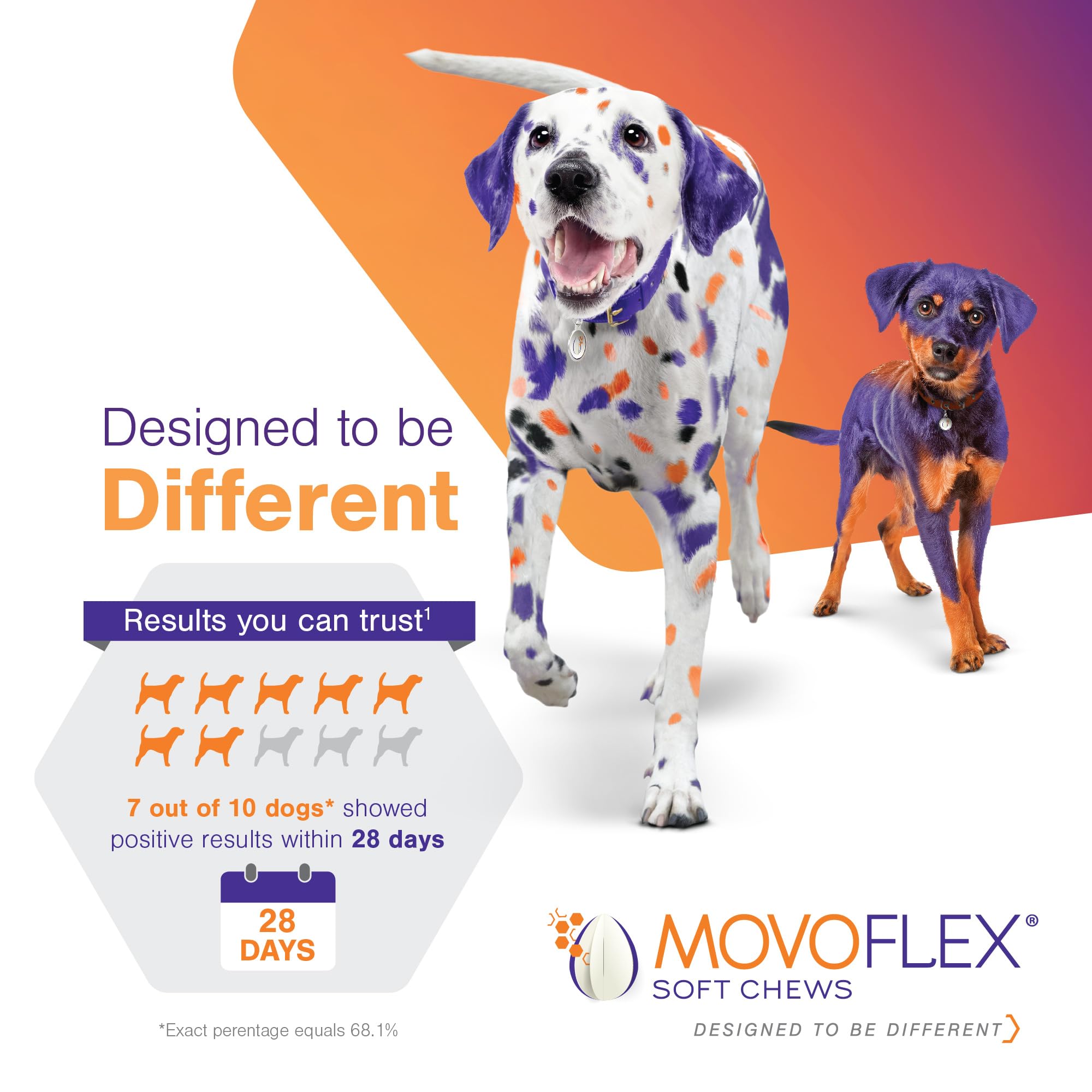 MOVOFLEX Soft Chews for Large Dogs - Hip and Joint Support Supplement, 60 Count, Model 10702