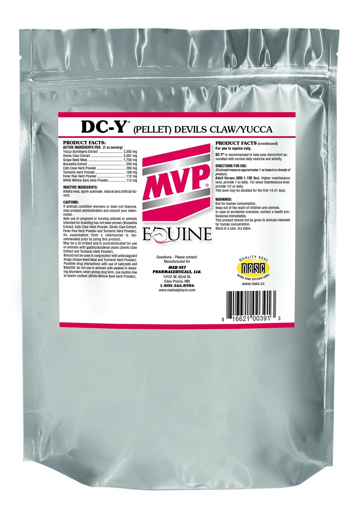 Mvp Dc-Y (2 Lb) Aids In Minimizing Aches And Tenderness Associated With Every Day Activities In Horses…
