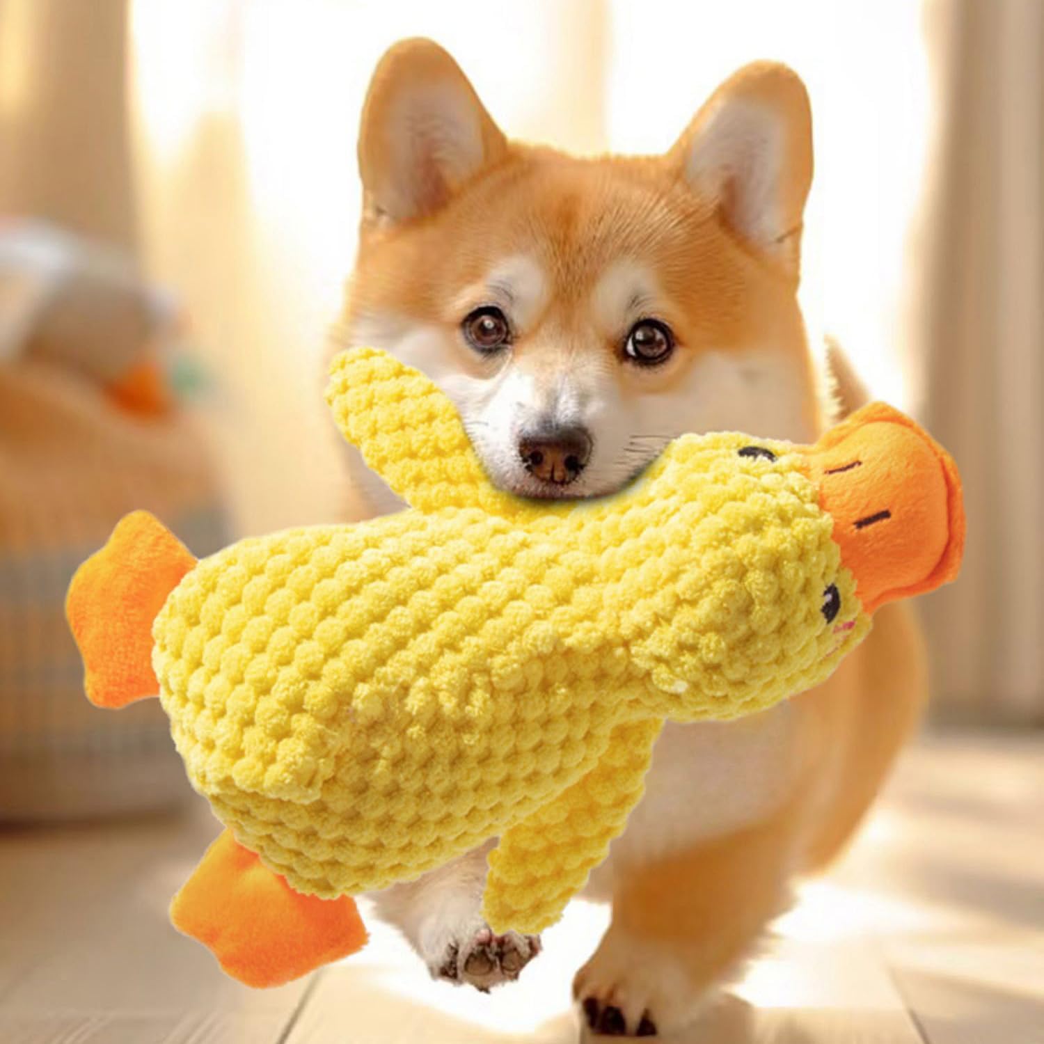 Oyosonabymy 25Cm Squeaky Toys For Dogs, Plush Toys, Speedy Panther Plush Dog Toy Suitable For Small Dogs, Duck Squeaky, Soft Pup