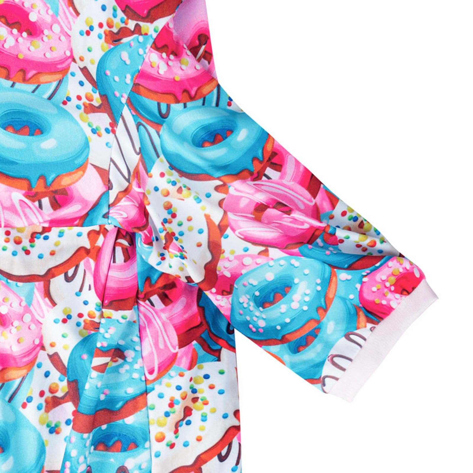 PriPre Dog Colorful T Shirts Doughnut Pattern Printed Pet Shirt Softable Pajamas for Small Dogs (L,Doughnut)