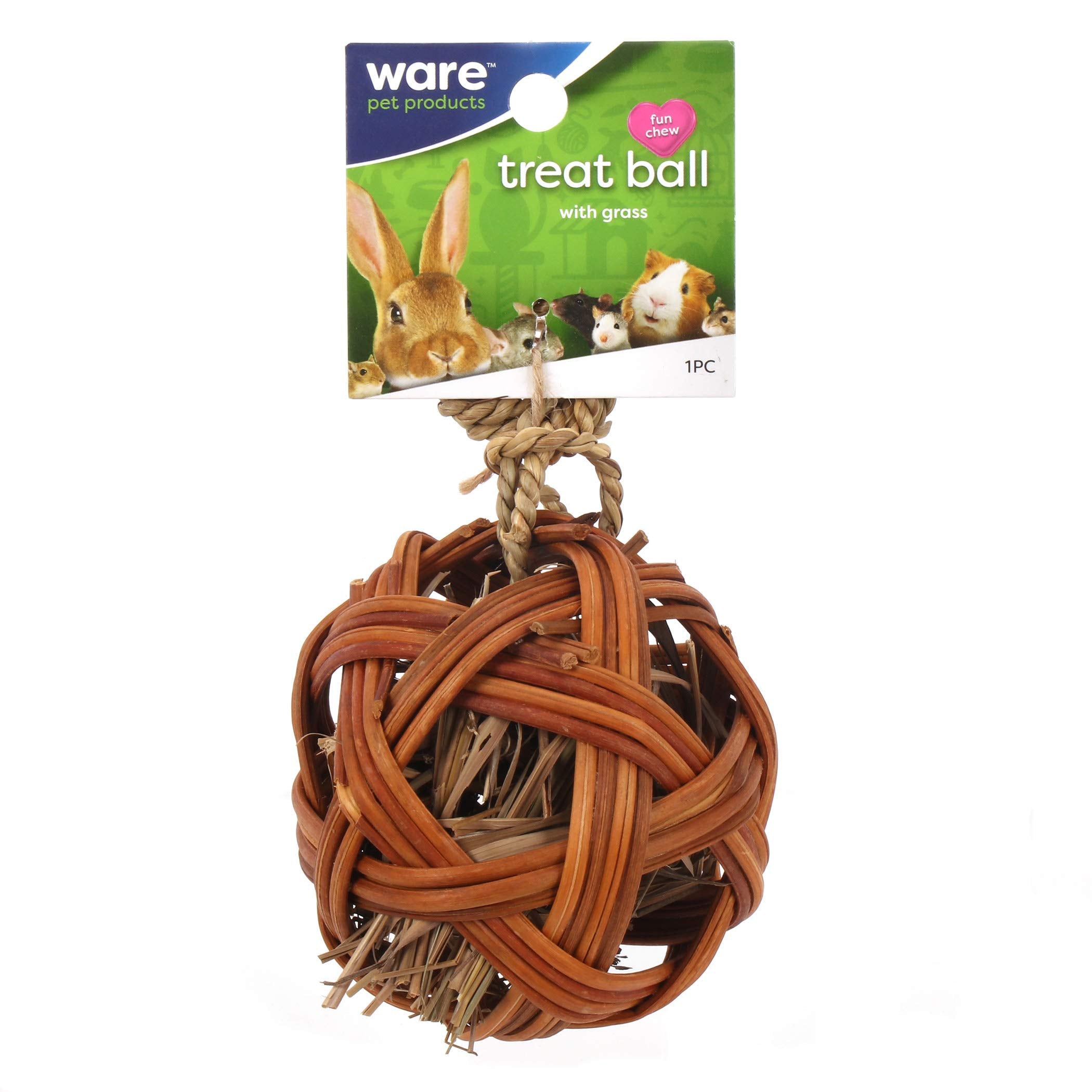 Ware Manufacturing Willow Edible Small Pet Ball Chew Treat, 4-Inch