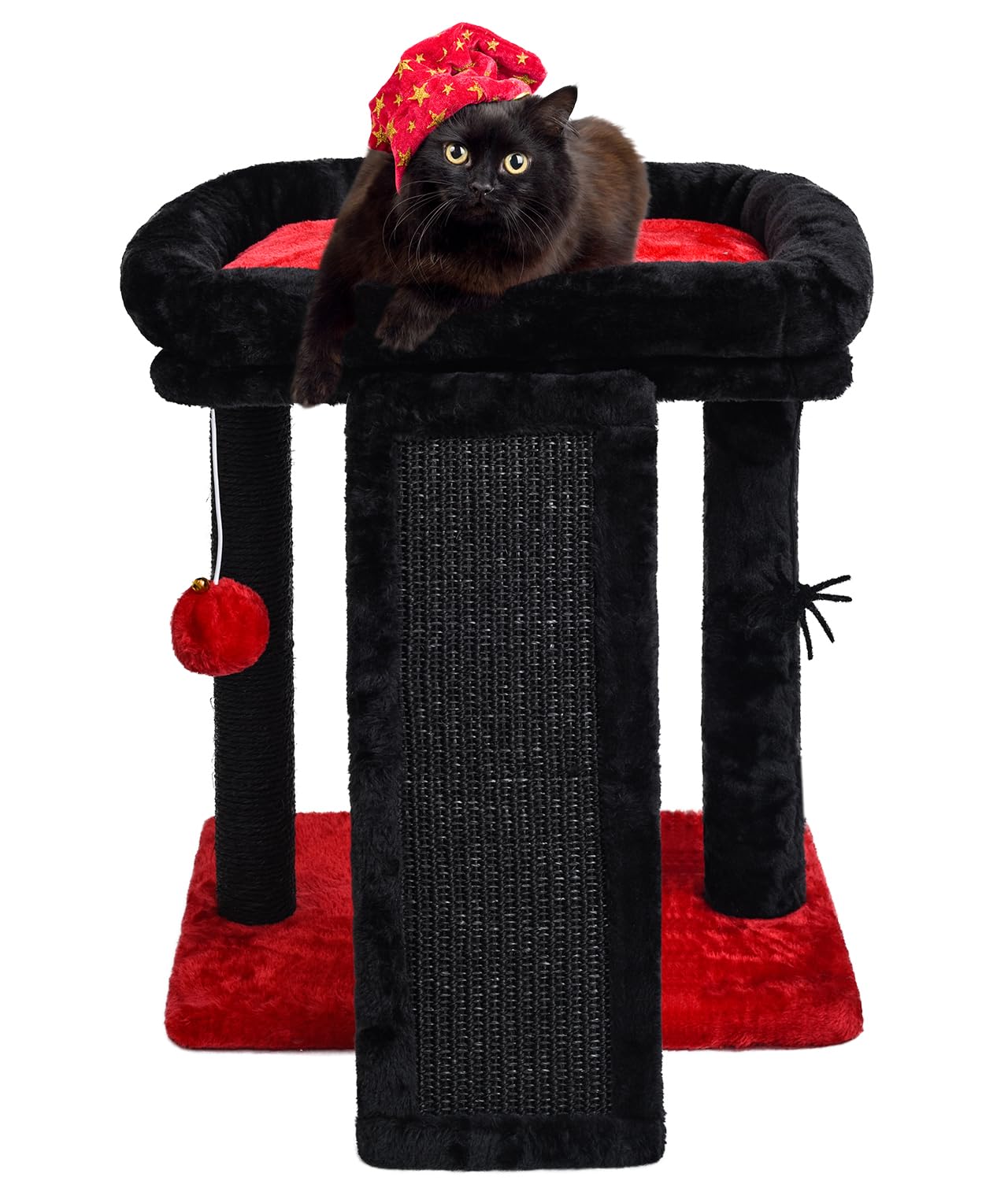 Syandlvy Small Gothic Cat Tree For Indoor Cats, Scratching Board With Perch, Cat Scratching Post For Adults, Cat Post Scratcher,