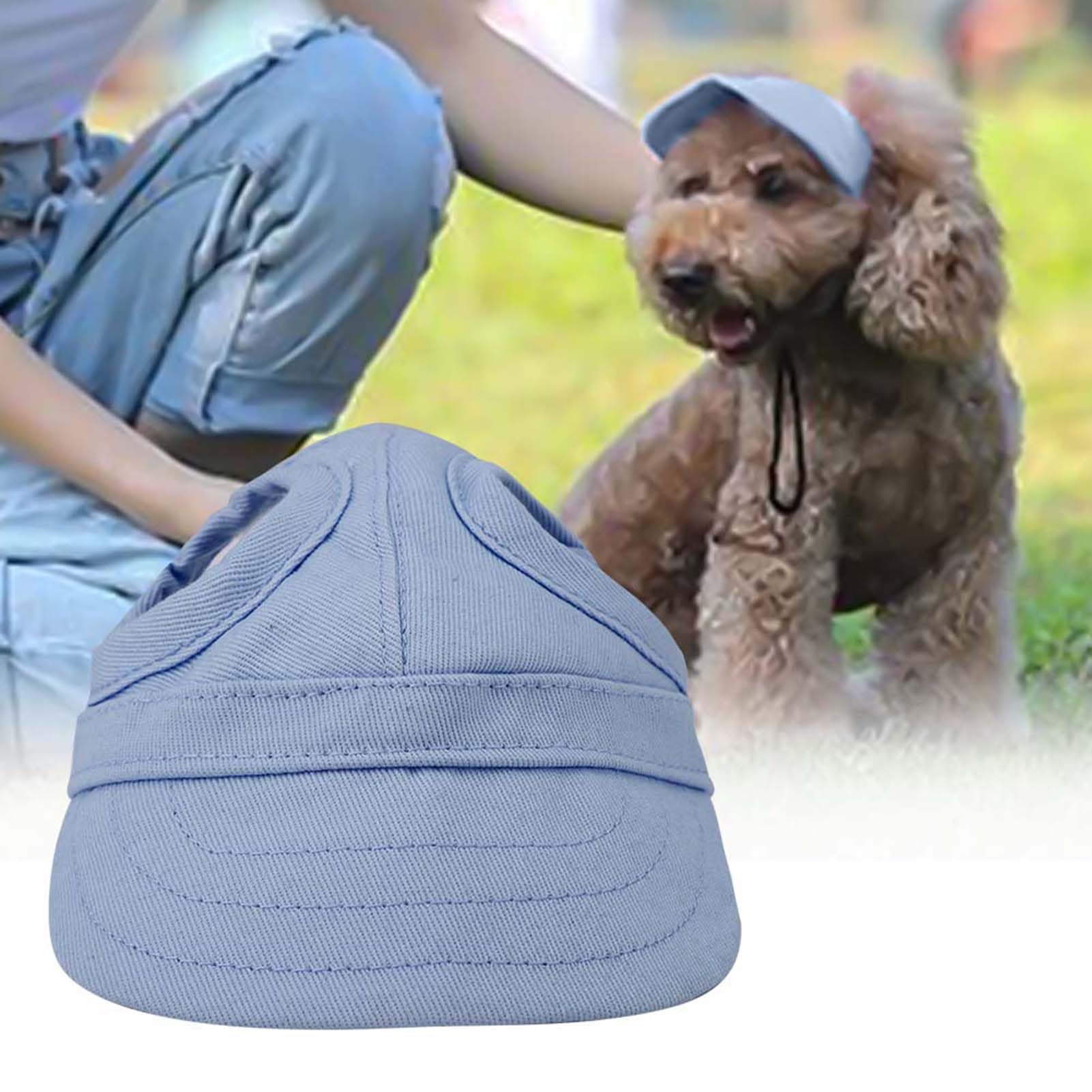Generic Dog Baseball Hat, Blue, S, M, L - Uv Protection, Ear Holes