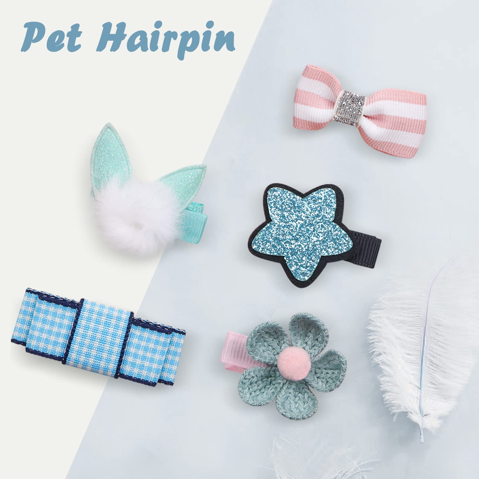Www Small Dog Cat Hair Clips 5 Pcs Bows Girls Puppies Barrettes Cute Bow Flower Crown Hairpin Head Pins Party Birthday Grooming