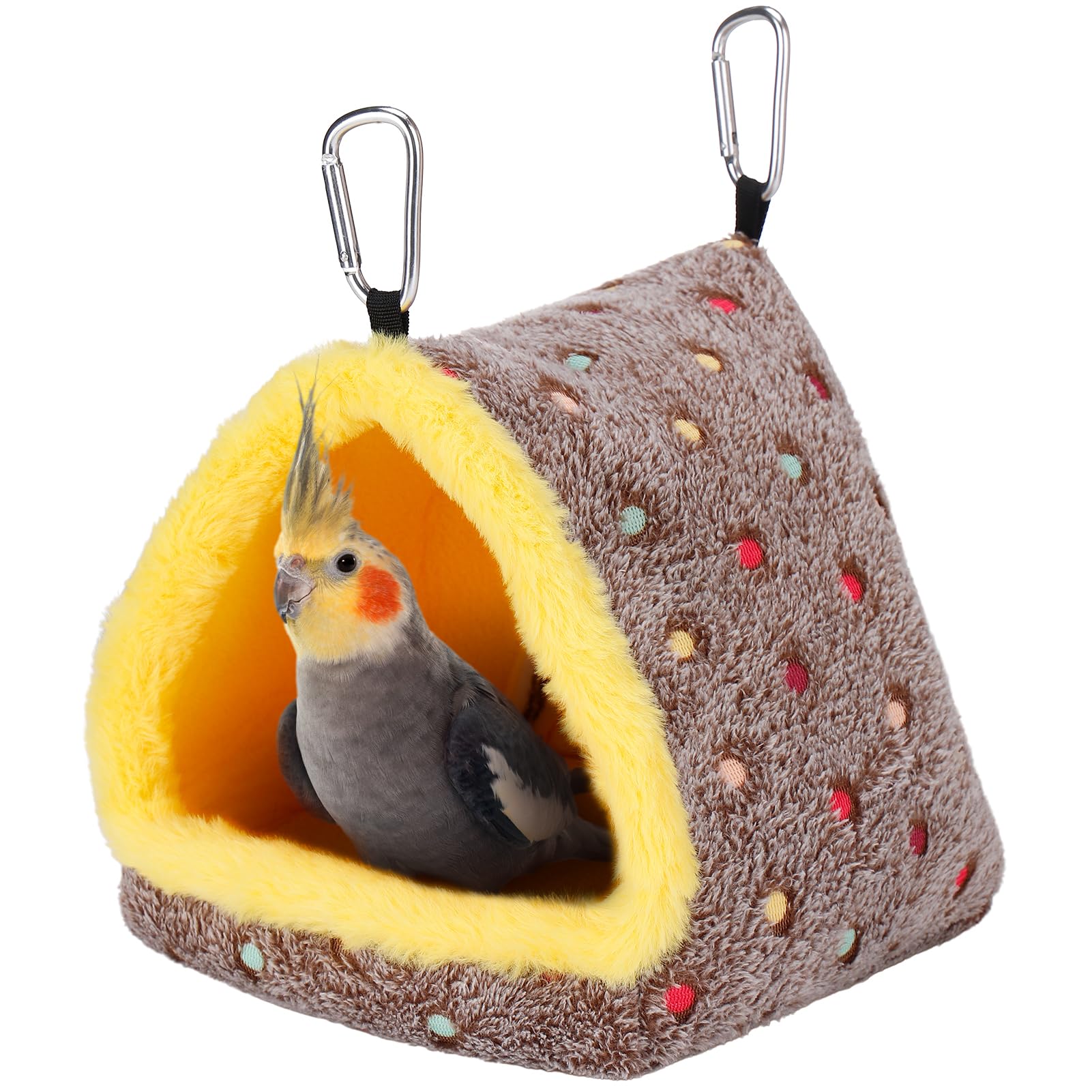 Winter Warm Bird Nest House, Fluffy Parrots Bird Bed For Cage, Hanging Hammock Plush Shed Hut Hideaway Hut Gift For Parakeets Cockatiels Conures Lovebirds