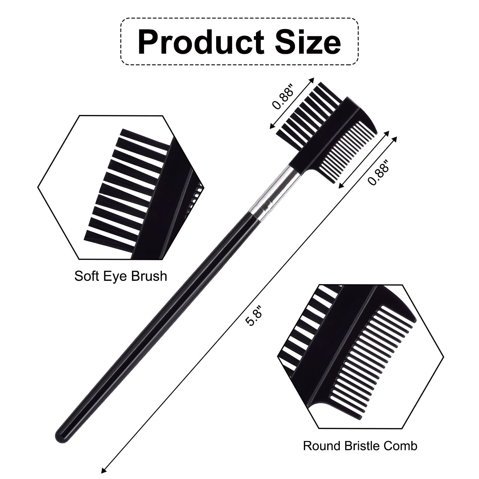 6 Pack Flea Comb For Cats Dogs,Stainless Steel Dog Cat Grooming Combs With Rounded Teeth,Double-Sided Tear Stain Remover,Dematti