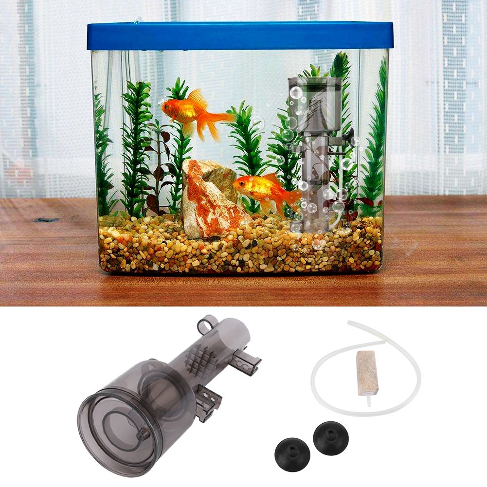 Aquarium Protein Skimmer Fish Oil Protein Skimmer Remover Mini Filter for Small Coral Aquarium Plant Water (#2)