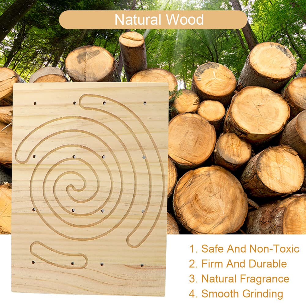 Litewoo Rabbit Scratch Board Foot Pad Mat Chew Toy Grinding Claws Teeth Natural Wood For Small Animal Rabbit Hamster Chinchilla Guinea Pig Ferret Gerbil Bunny Rat Cage Accessories (A)