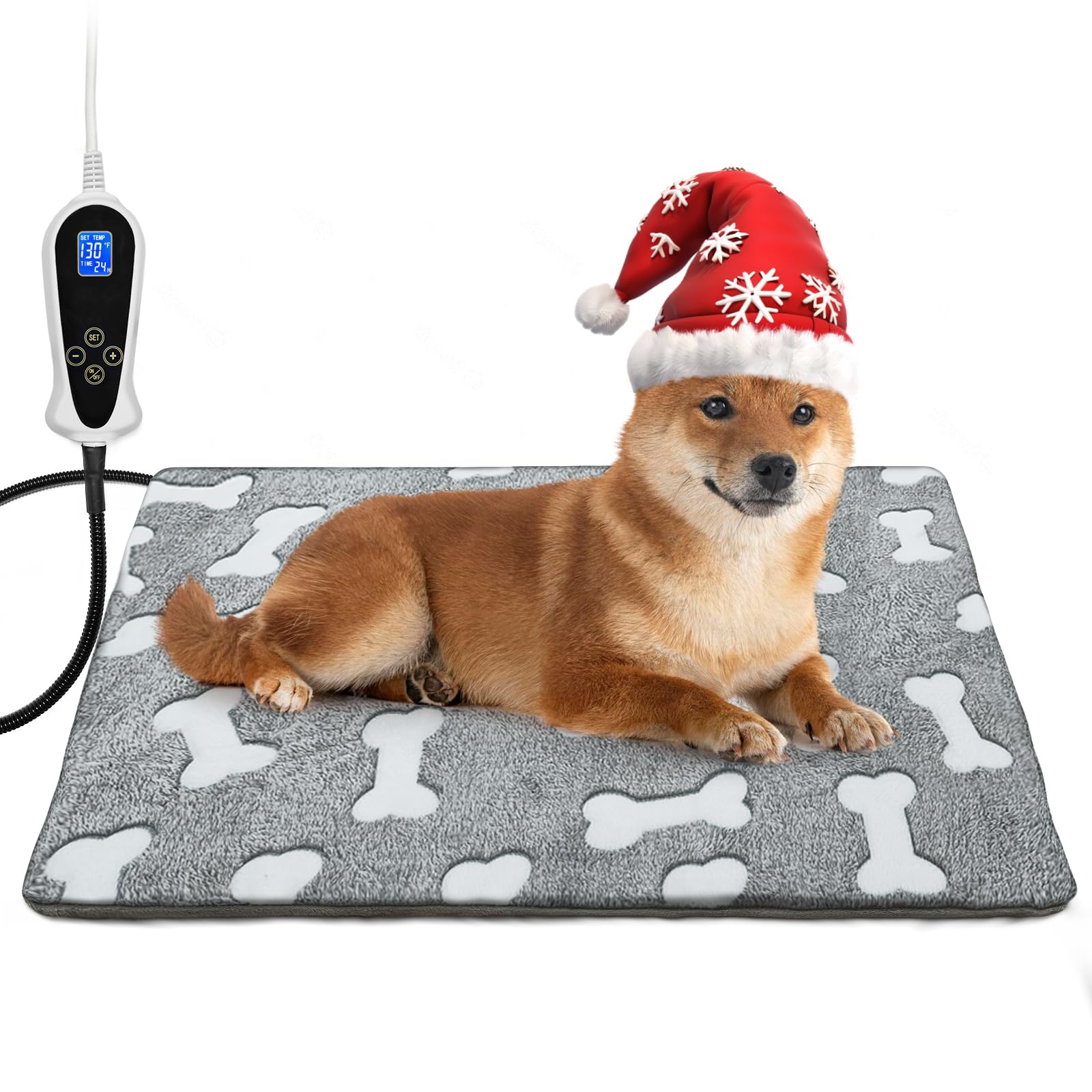 Bestio Dog Heating Pad,Medium Large Pet Heated Pad,Pet Heated Blanket With Upgraded Normally Open Temperature Controller,Heated 