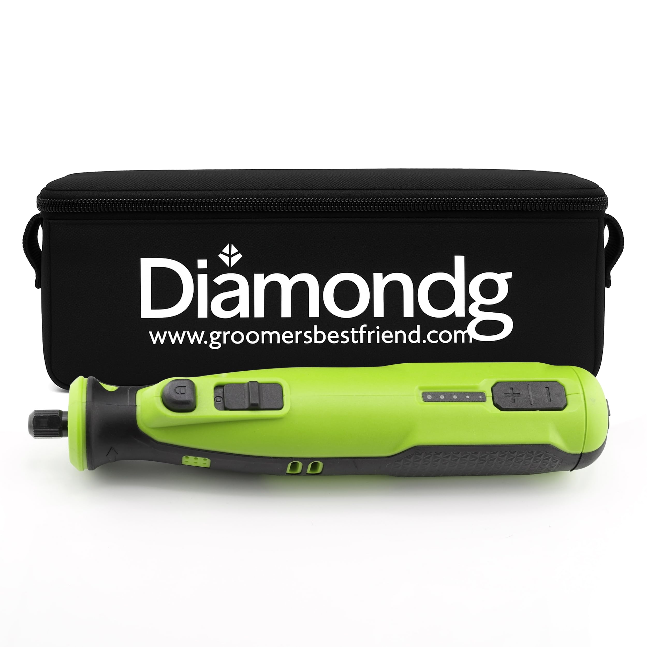 Diamondg Cordless Dog Nail Grinder With Quiet Sound & Led Tip For Large & Small Dogs, 4Hrs. Runtime - Electric Dog Nail Trimmer,