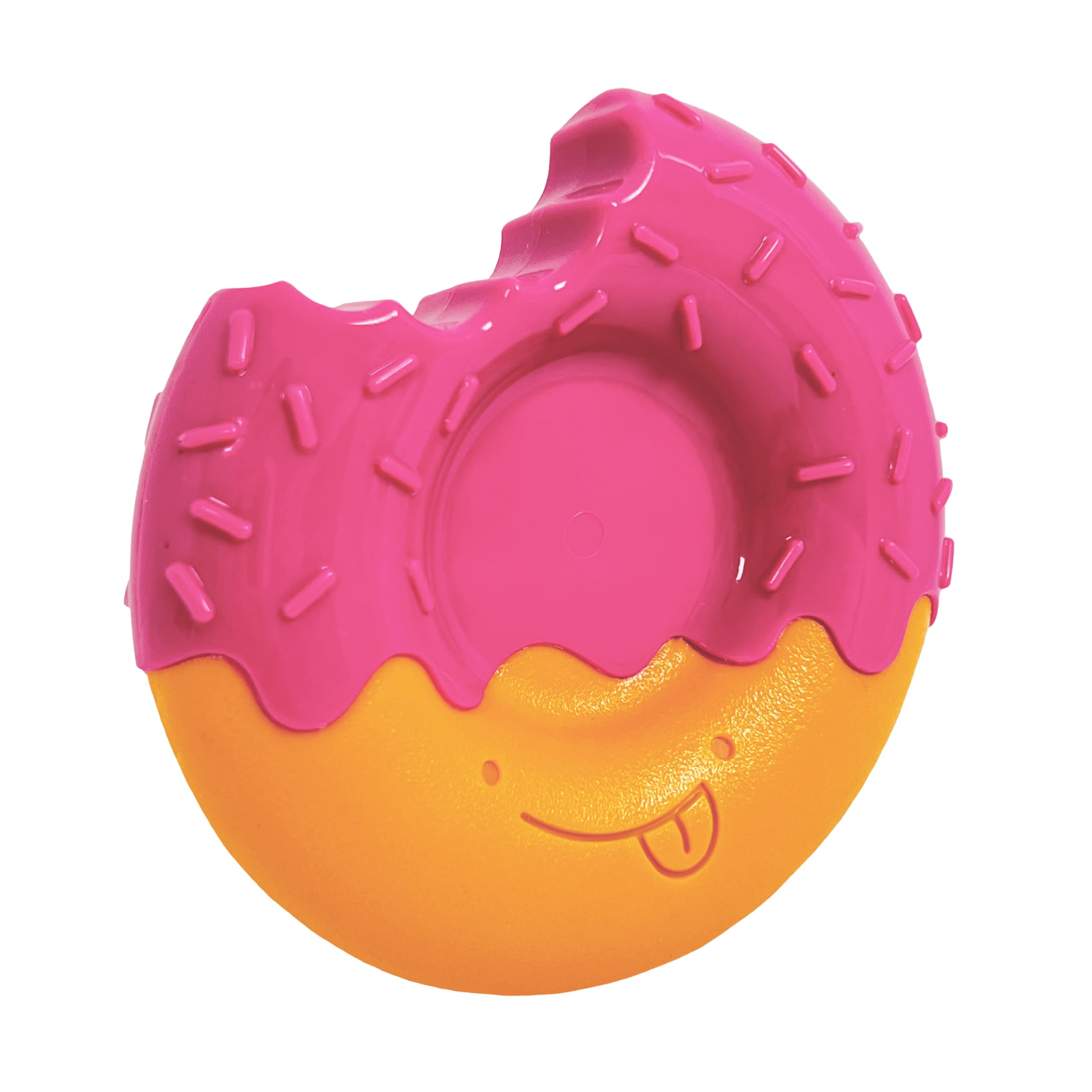 Nylabone Power Chew Donut Dog Chew Toy, Cute Dog Toys for Aggressive Chewers, Cheese Flavor, Bacon Glazed Flavor, Medium/Wolf (1