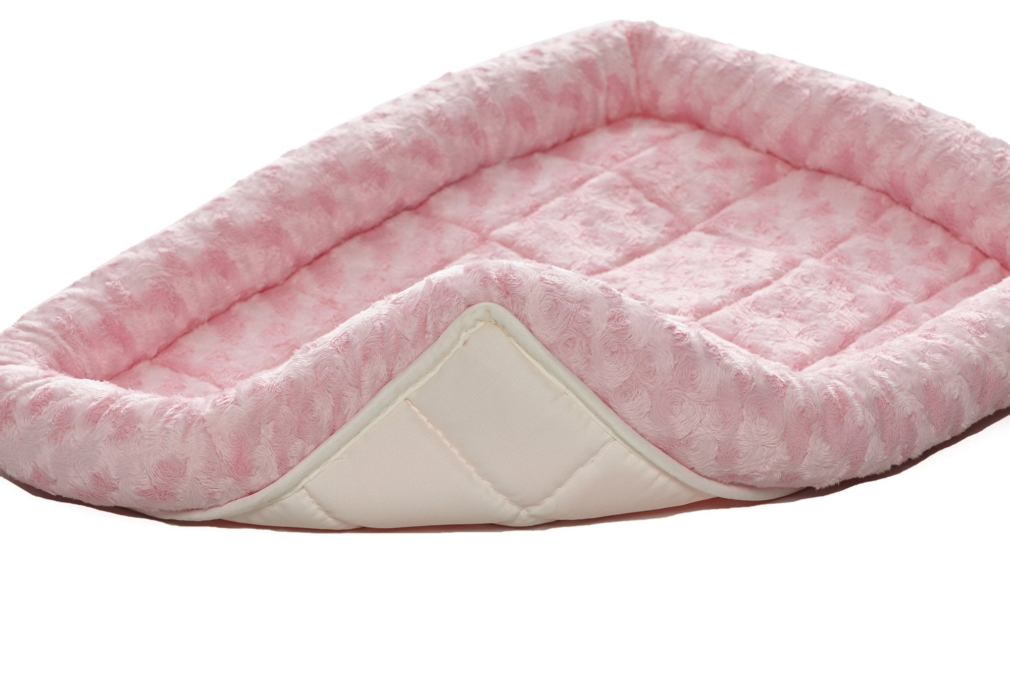 Midwest Homes For Pets Bolster Pet Bed For Dogs & Cats 36L-Inch Pink W/ Comfortable Bolster | Ideal For Medium / Large Dog Breeds & Fits A 36-Inch Dog Crate | Machine Wash & Dry | 1-Year Warranty
