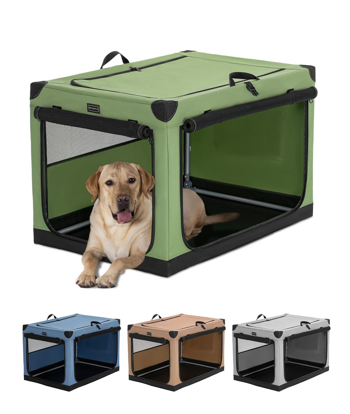 Petsfit Dog Crates For Medium Dogs, 36'' L X 24'' W X 23'' H Adjustable Fabric Cover By Spiral Iron Pipe, Strengthen Sewing Fabr