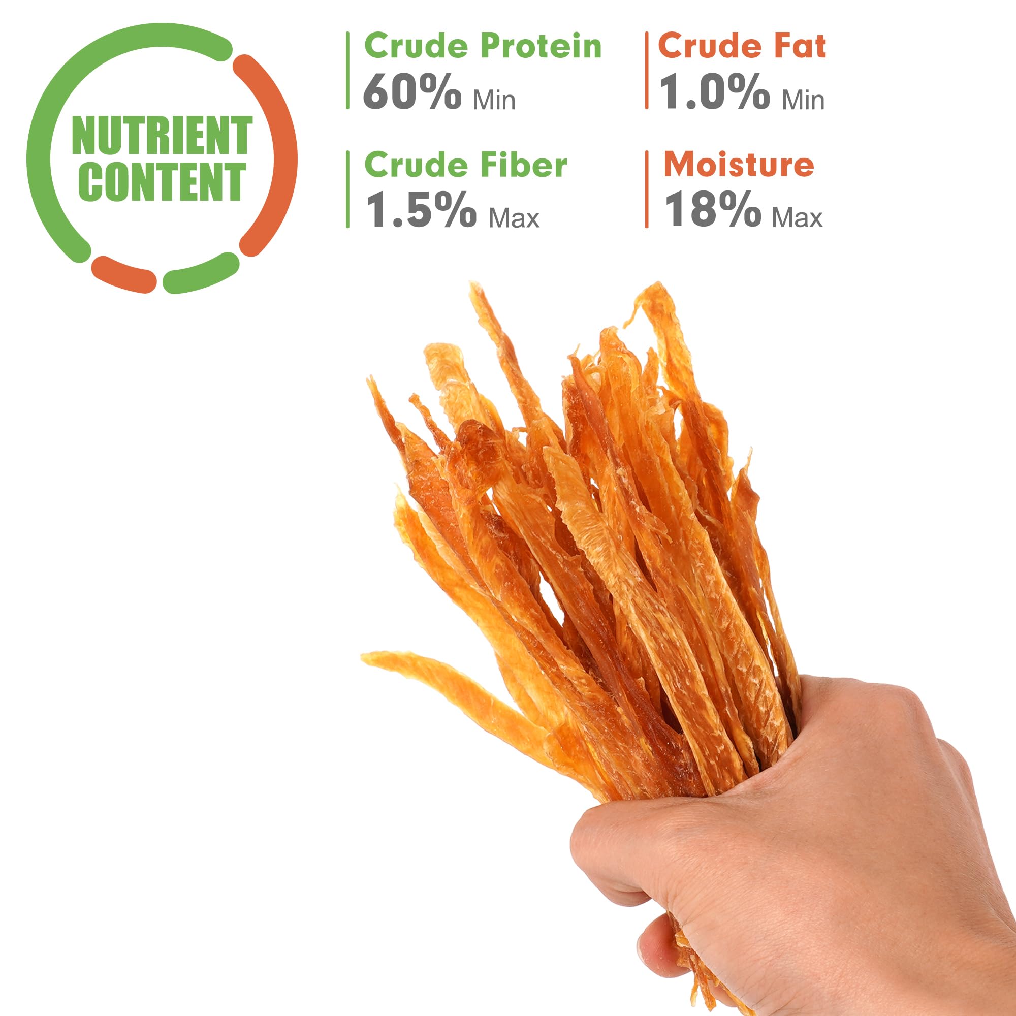 MON2SUN Dog Treats, Chicken Jerky Strips for Small Dogs, High Protein & Grain Free Snacks, Easy to Digest Training Treats (Chick