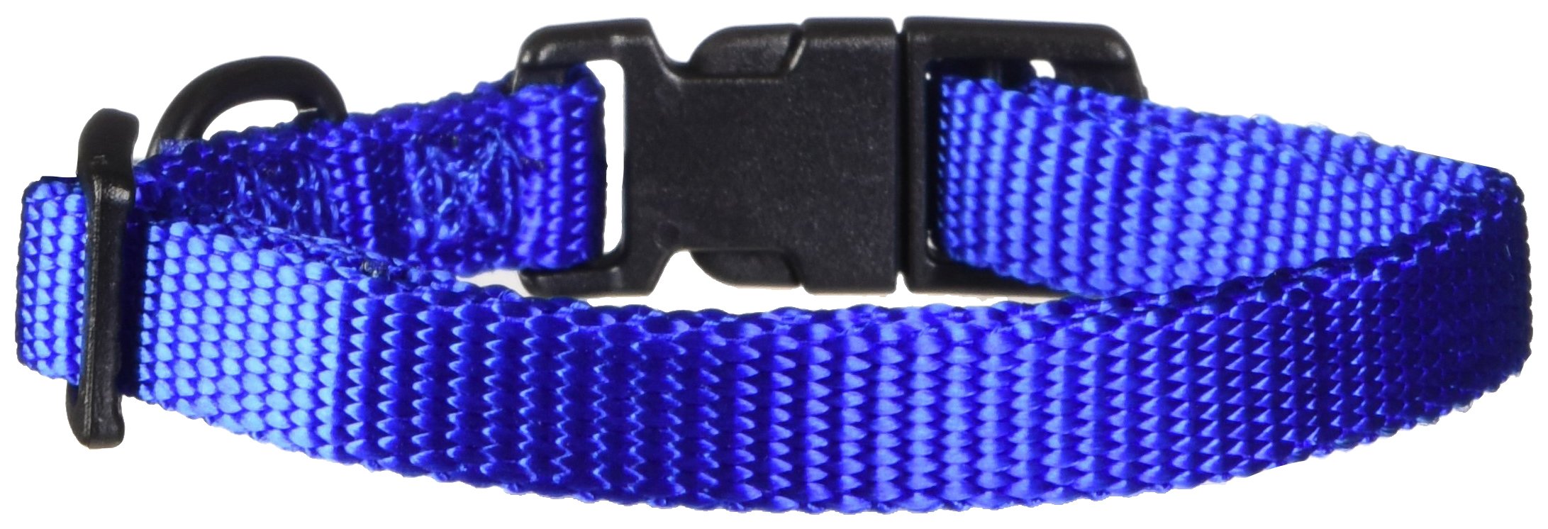 Hamilton Adjustable Nylon Dog Collar, Blue, 3/8'' x 7-12''