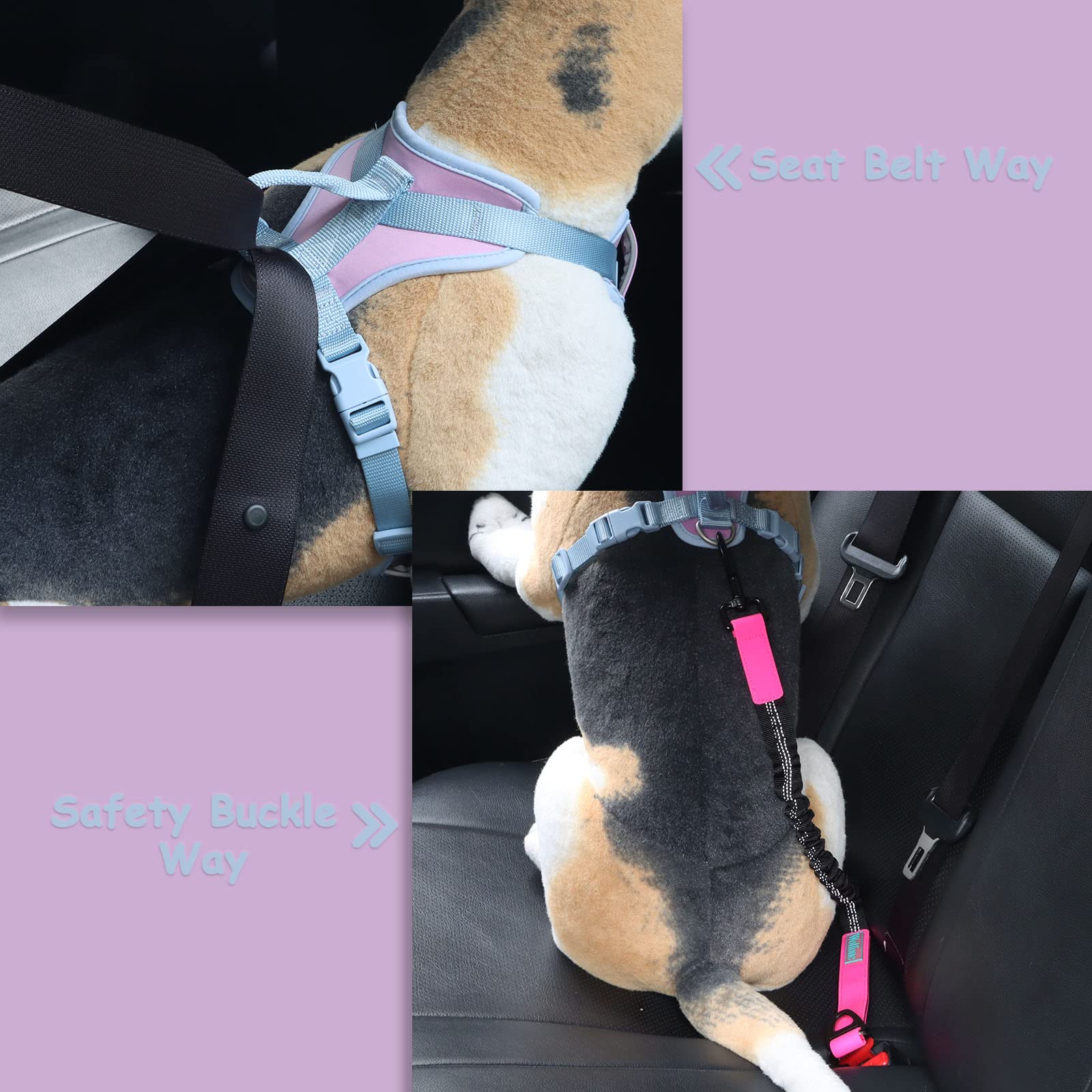Wolfone No Pull Dog Harness Adjustable Soft Padded Pet Vest With Control Handle Adorable Daily Harness For Dogs(Sweet Lilac Xs)