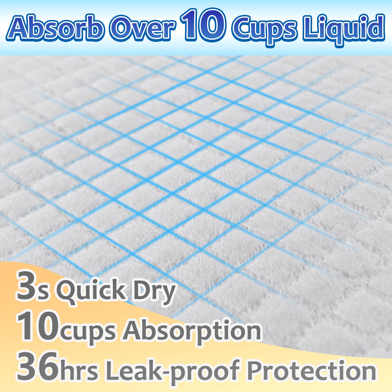Dogcator XL Puppy Pads - 40 Count Extra Large Disposable Pee Pads, 28"x34", Non-woven Fabric, Blue, Model DC2834