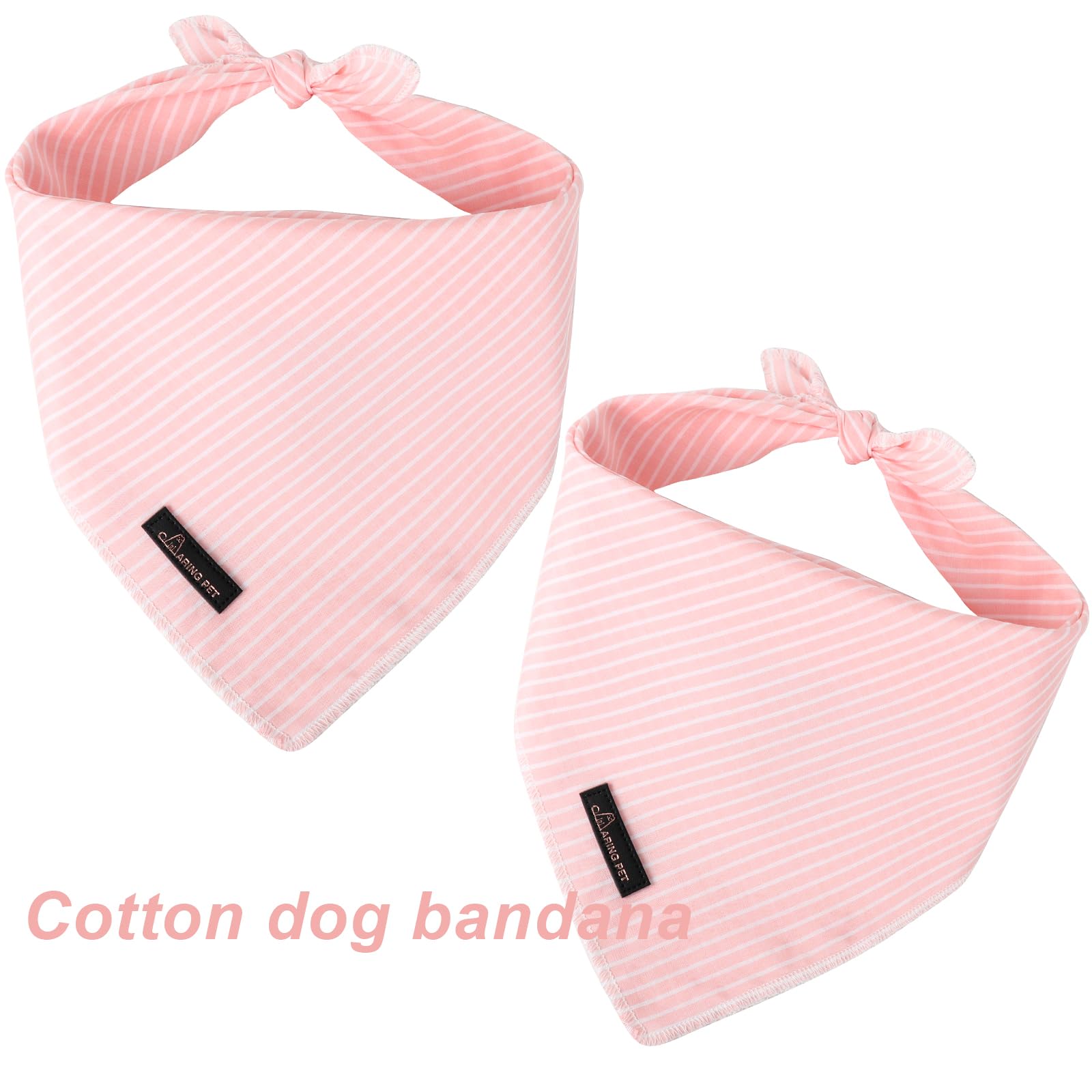 Aring Pet Summer Dog Bandana-Cute Pink Dog Bandanas, Comfortable Pet Scarf Dogs Triangle Bibs For Small To Large Girl Dogs And C