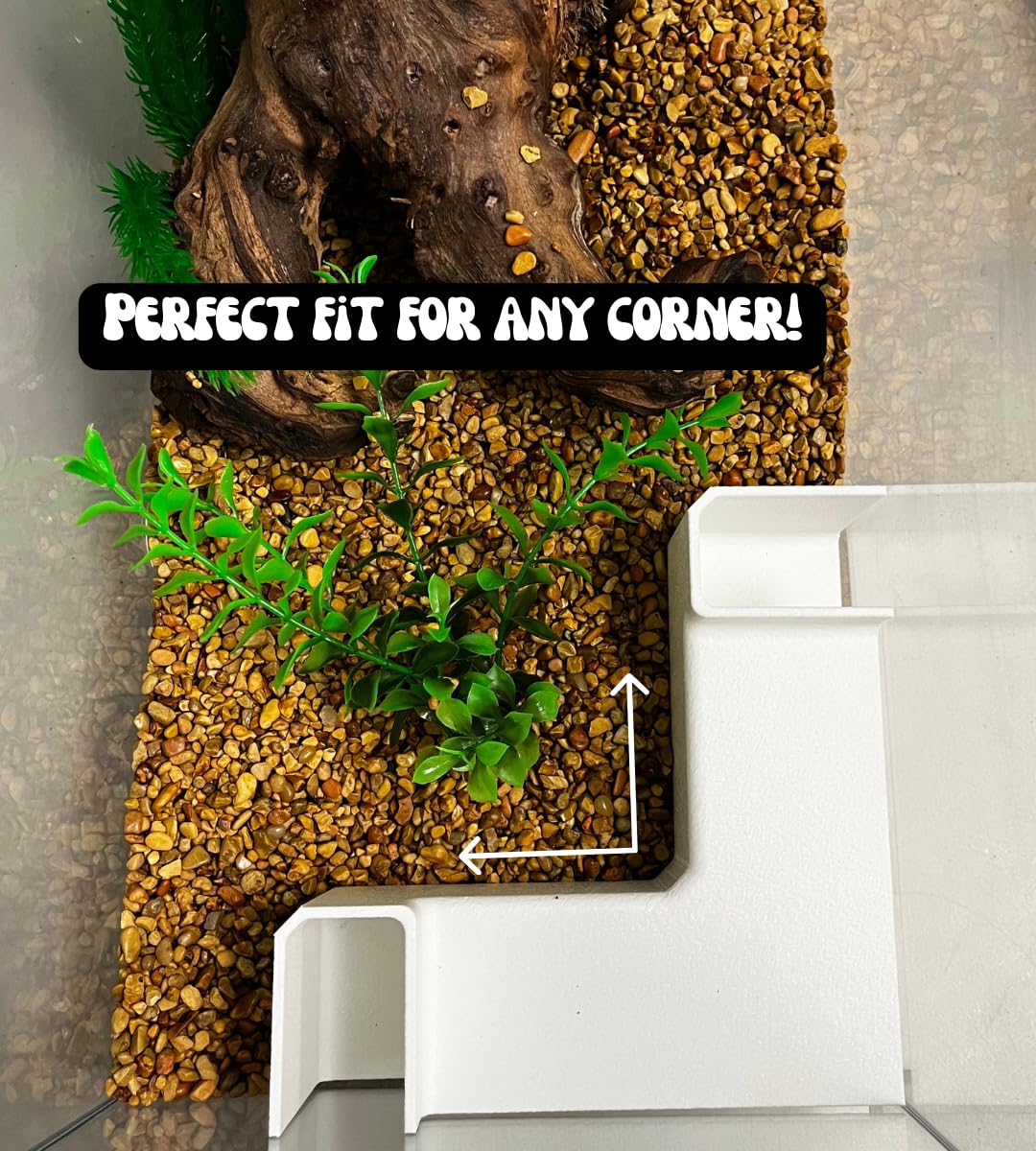 Chatelet Aquarium Underground Xl Corner Tunnel | Fish & Shrimp Hideout For Aquariums | Unique Underground Viewing Tunnel | Made In Usa (Xl Corner, White)