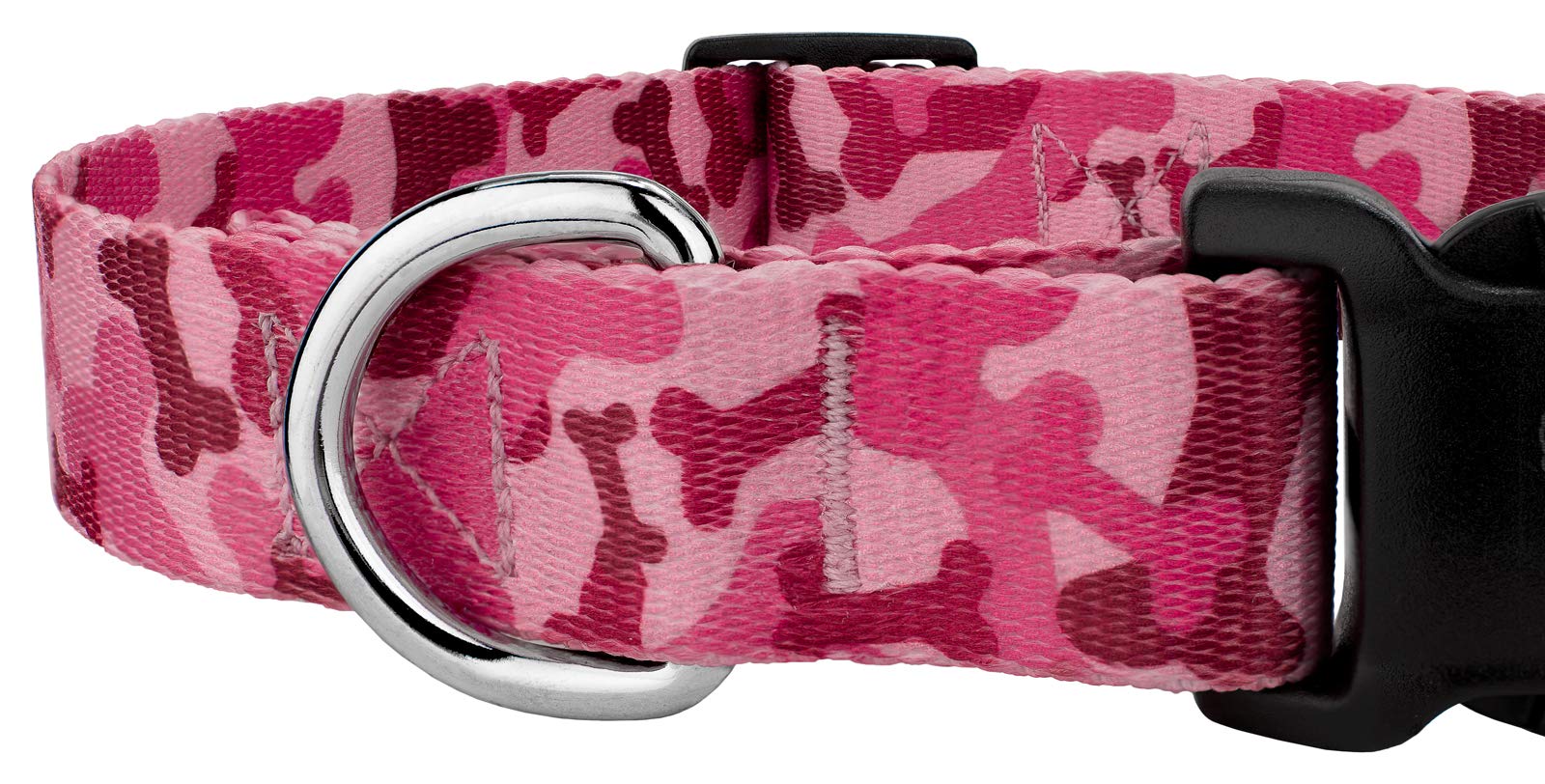 Country Brook Petz - Pink Bone Camo Deluxe Dog Collar - Made In The U.S.A. - Camouflage Collection With 16 Rugged Designs (1/2 I