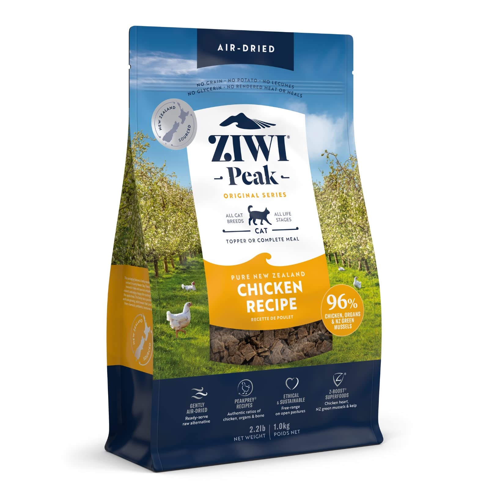 ZIWI Peak Air-Dried Cat Food - Grain-Free, High Protein, Limited Ingredient - Chicken, 2.2 lb