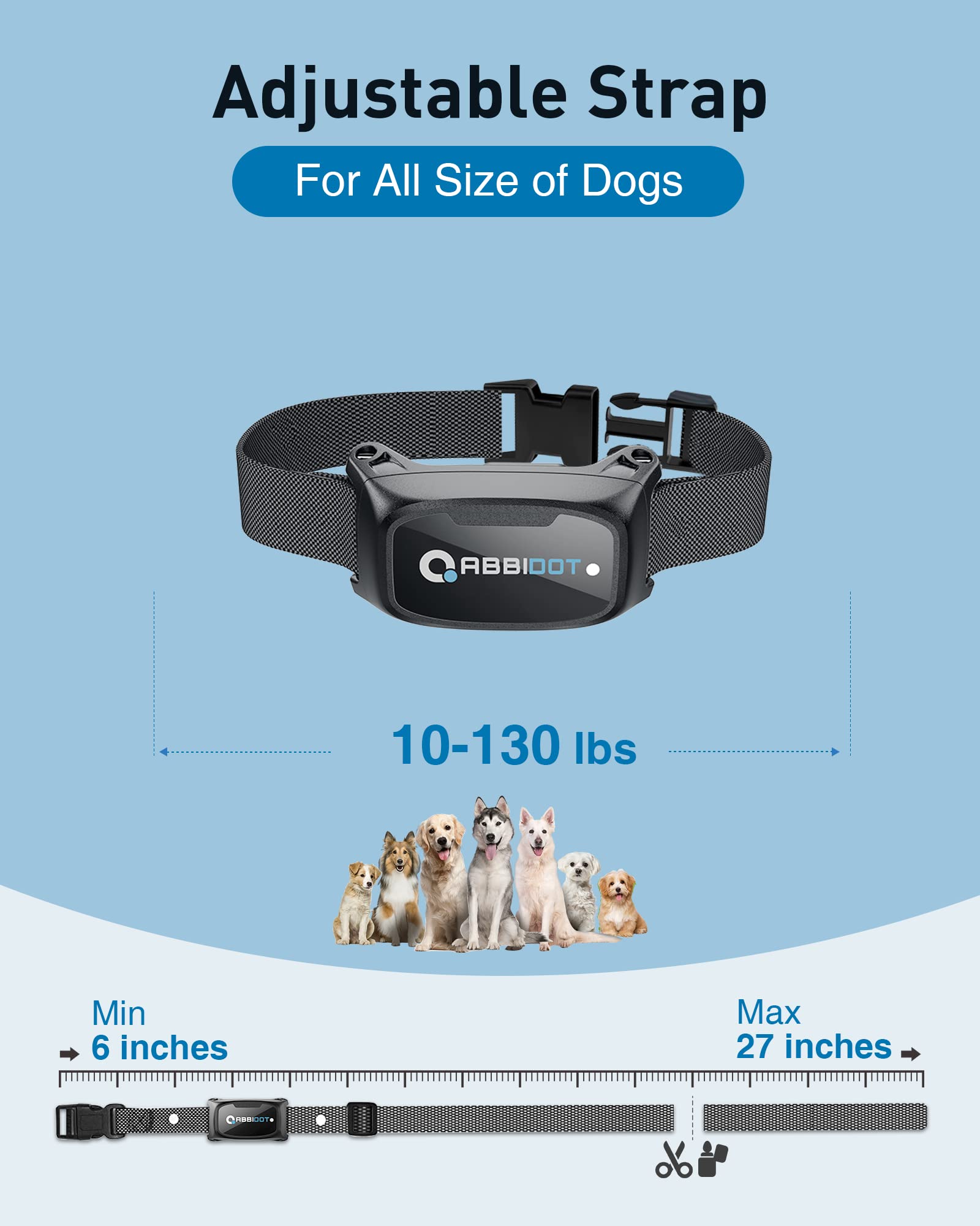 ABBIDOT 3300ft Dog Training Collar with Remote, Enhanced Safety Night Light and Stimulation Lock, Waterproof E Collar, Humane 4