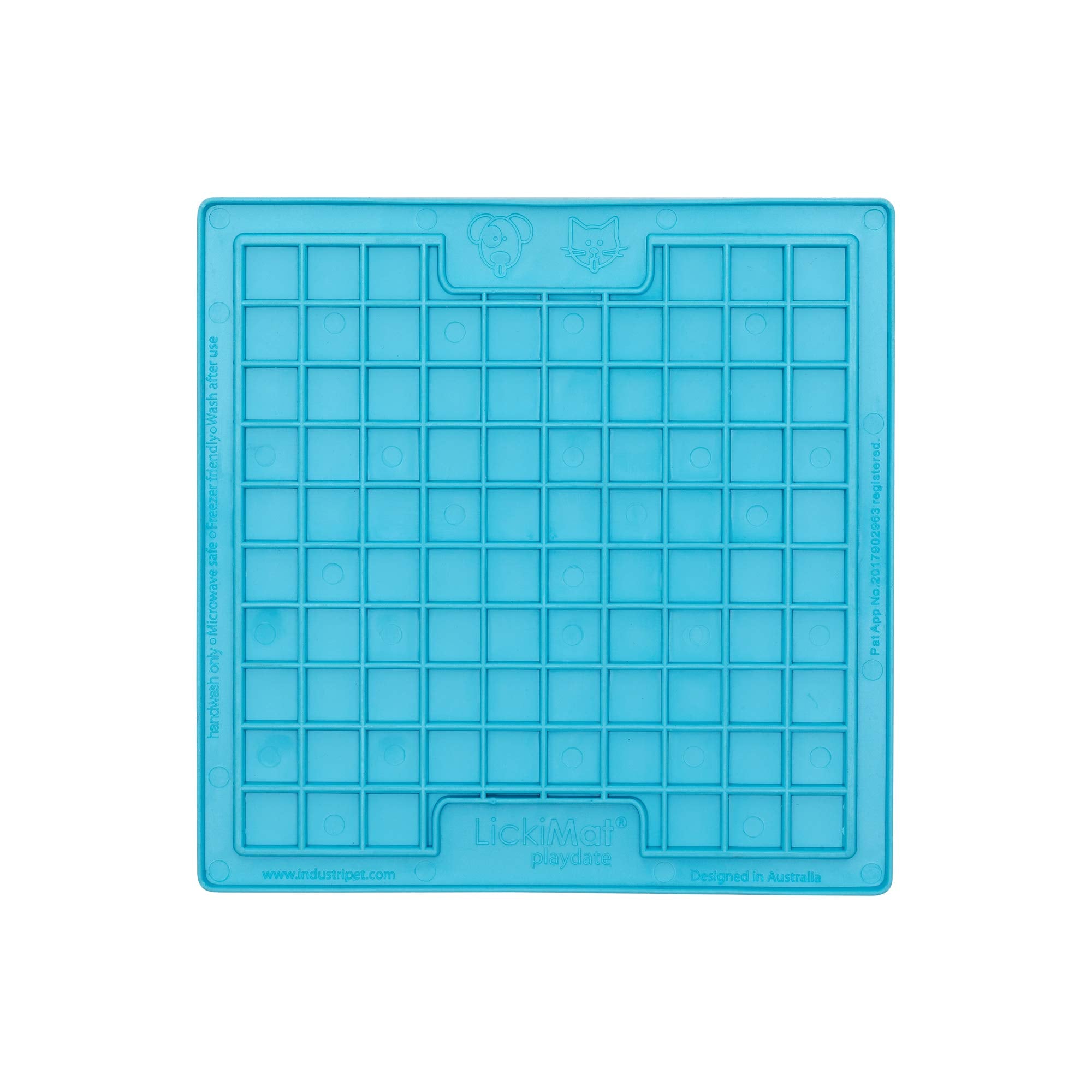 LickiMat Classic Playdate, Cat Slow Feeder Lick Mat, Boredom Anxiety Reducer; Perfect for Food, Treats, Yogurt, or Peanut Butter