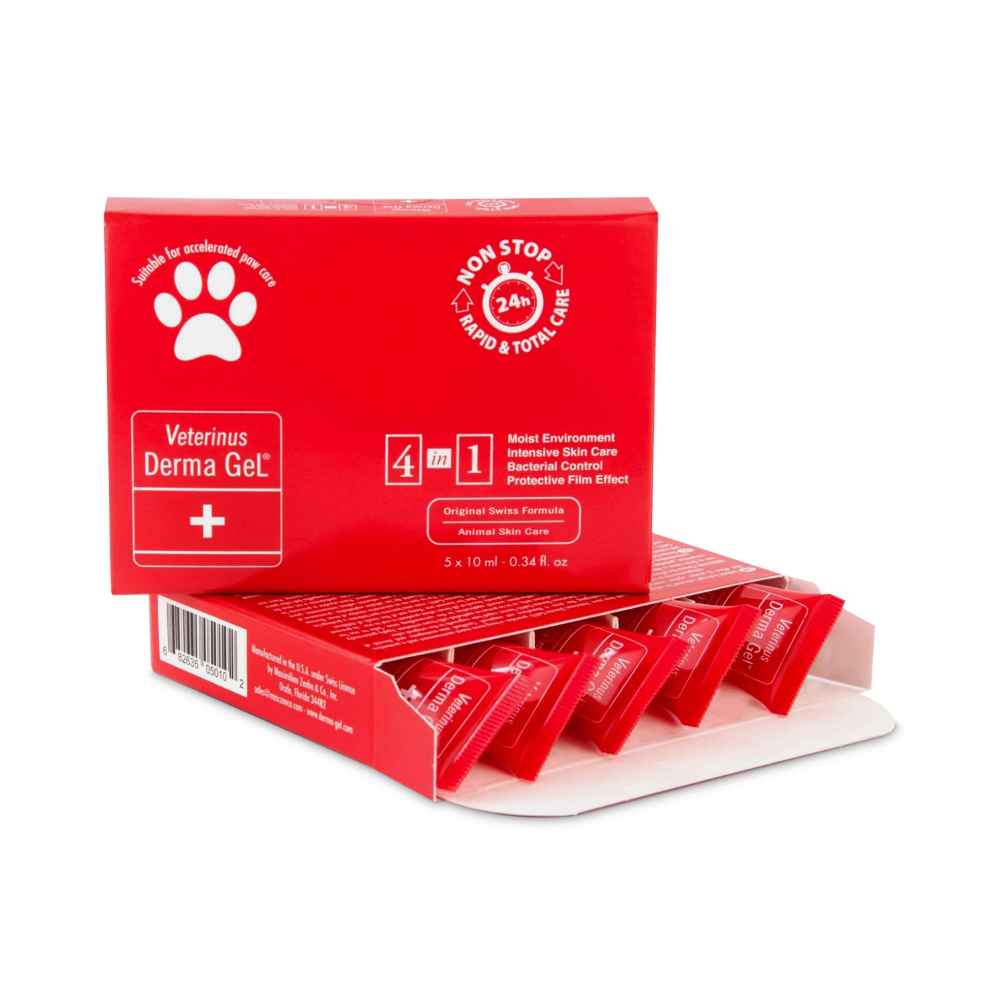 Veterinus Derma GeL PAW Care Pack with 5 x Mini Tubes 10mL - 0.34 fl.oz. - CAT Safe Non Toxic Contains: Freeze Dried Lavender ex
