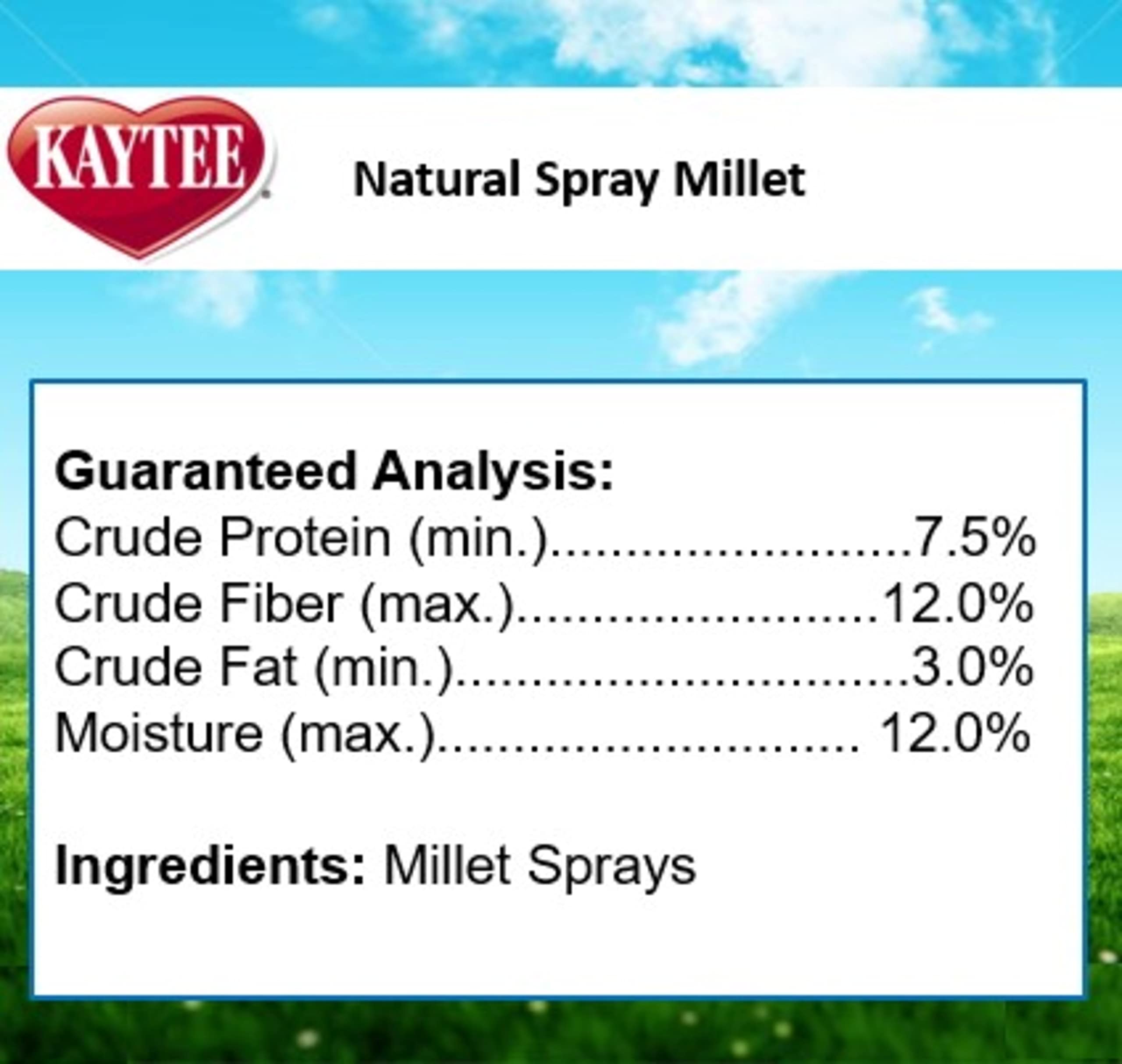 Kaytee Spray Millet Treat for Pet Birds, 7 Ounce, Cotton Material, Pack of 1