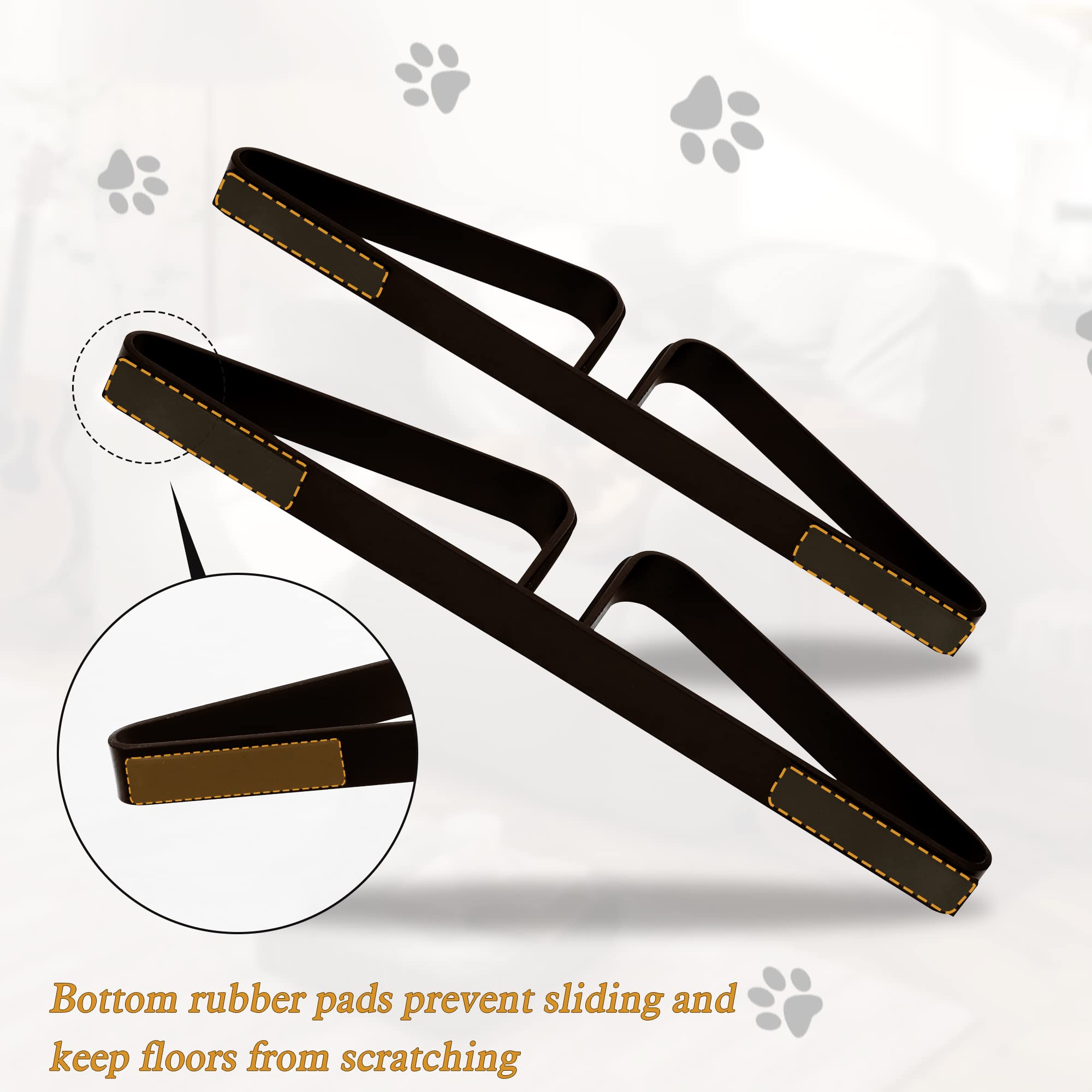 PUPETPO Freestanding Pet Gate Metal Support Feet, Triangle Support Feet Set of 2 for Extra Wide Foldable Pet Gate, Easy to Insta