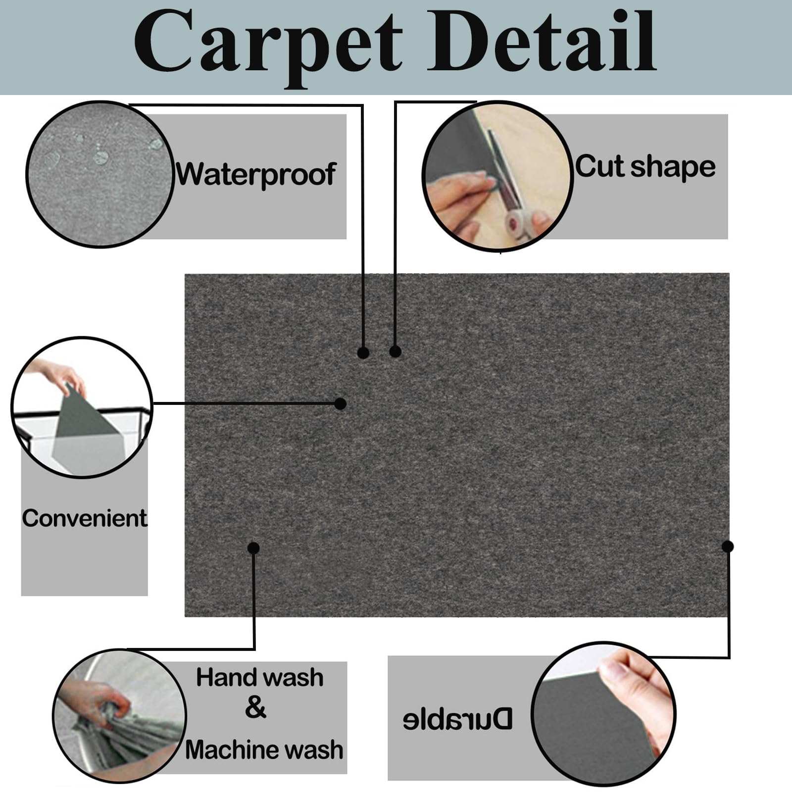 Hercocci 2 Pack Reptile Carpet, 39’’ X 20’’ Terrarium Bedding Substrate Liner Reptile Cage Mat Tank Accessories For Bearded Dragon Lizard Tortoise Leopard Gecko Snake (Grey)