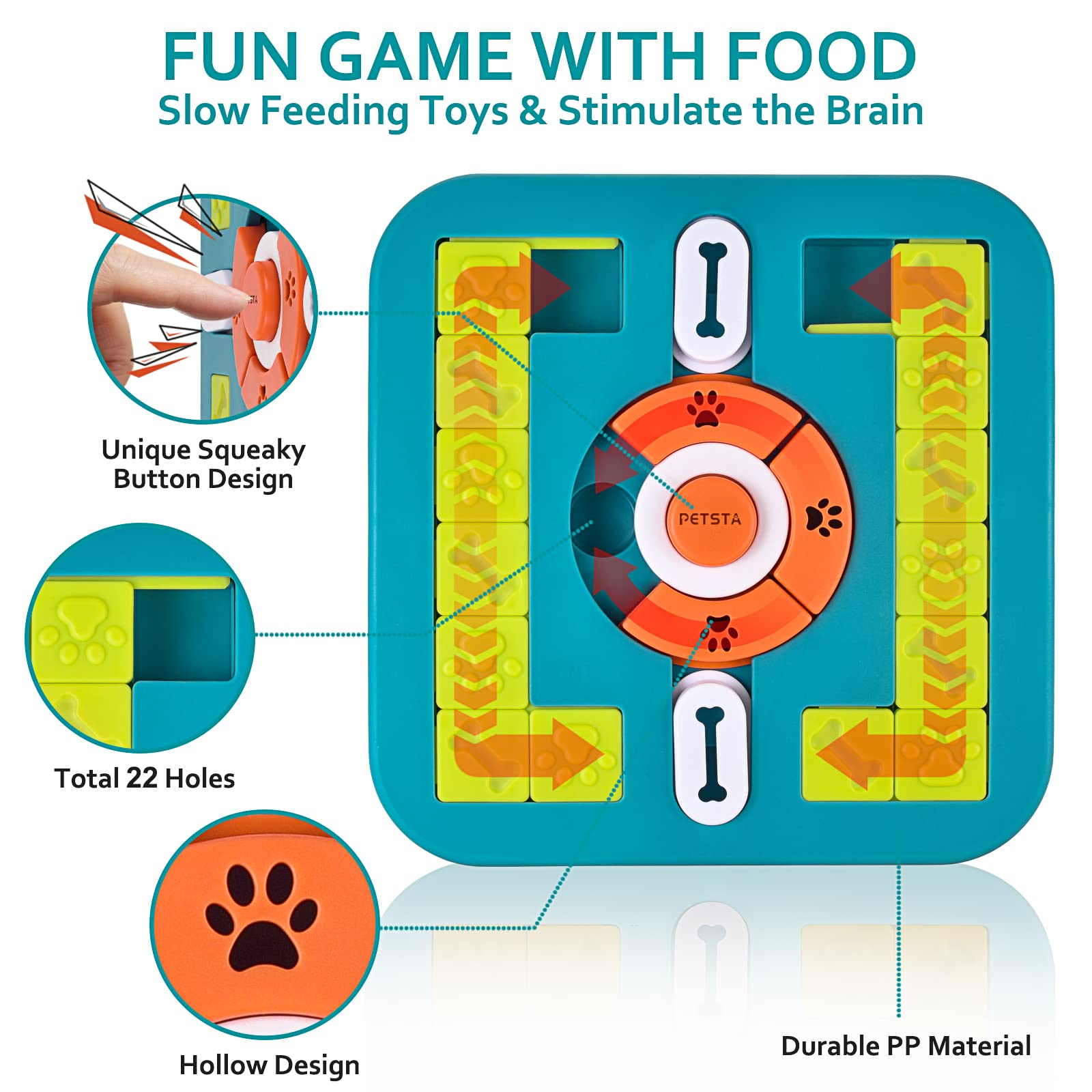 Dog Puzzle Toys, Treat Dispensing Dog Enrichment Toys For Iq Training And Brain Stimulation, Interactive Mentally Stimulating To