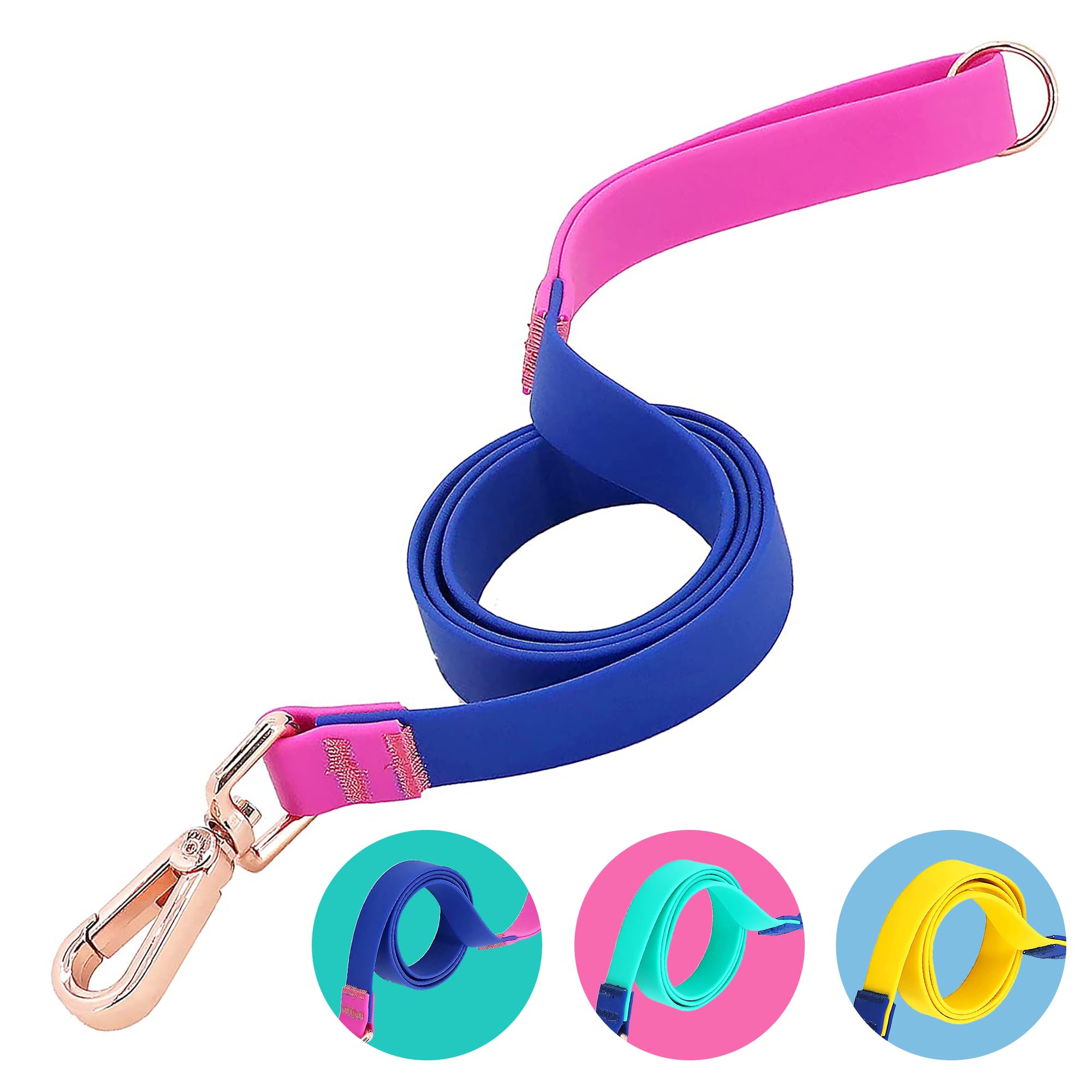 Jelly Colorful Dog Leash, Waterproof Training Leash for Walking, Hiking & Outdoor Activities, Non-Slip Grip, Anti-Odor Nylon Lea