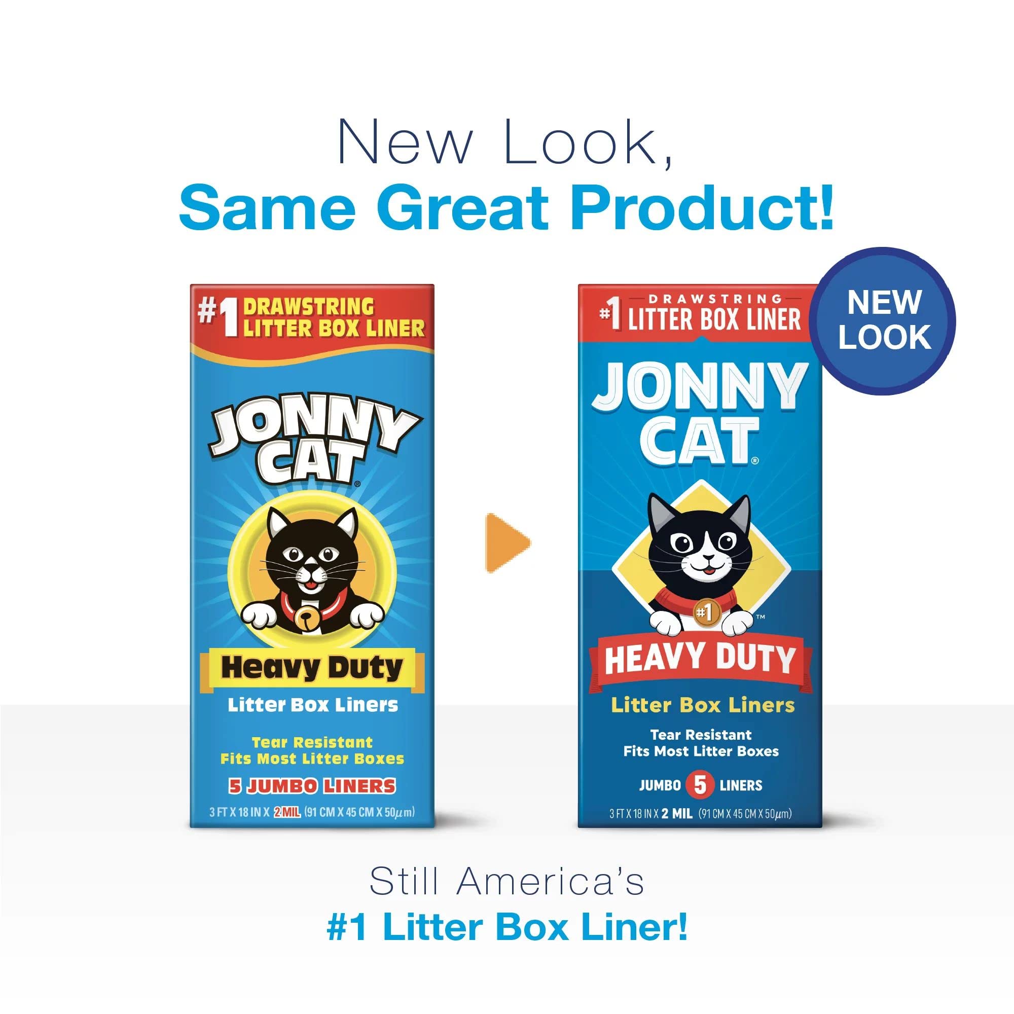 Jonny Heavy Duty Cat Litter Box Liners (Pack Of 12), Cat Litter Box Liners Jumbo, 5 Liners Box