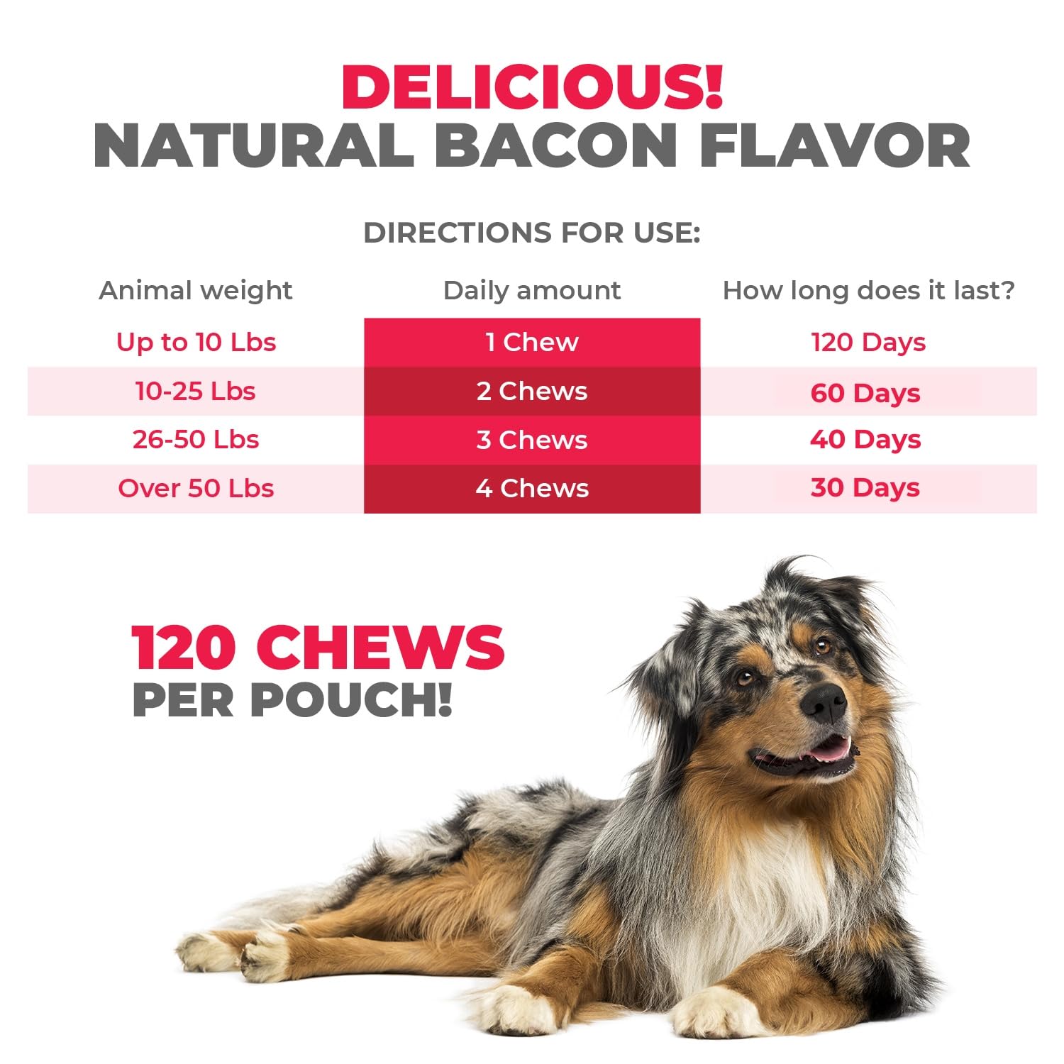 Mighty Petz MAX Dog Allergy Relief Chews - Itch Relief & Immune Support for Dogs, Seasonal Allergies, Model 21-0014